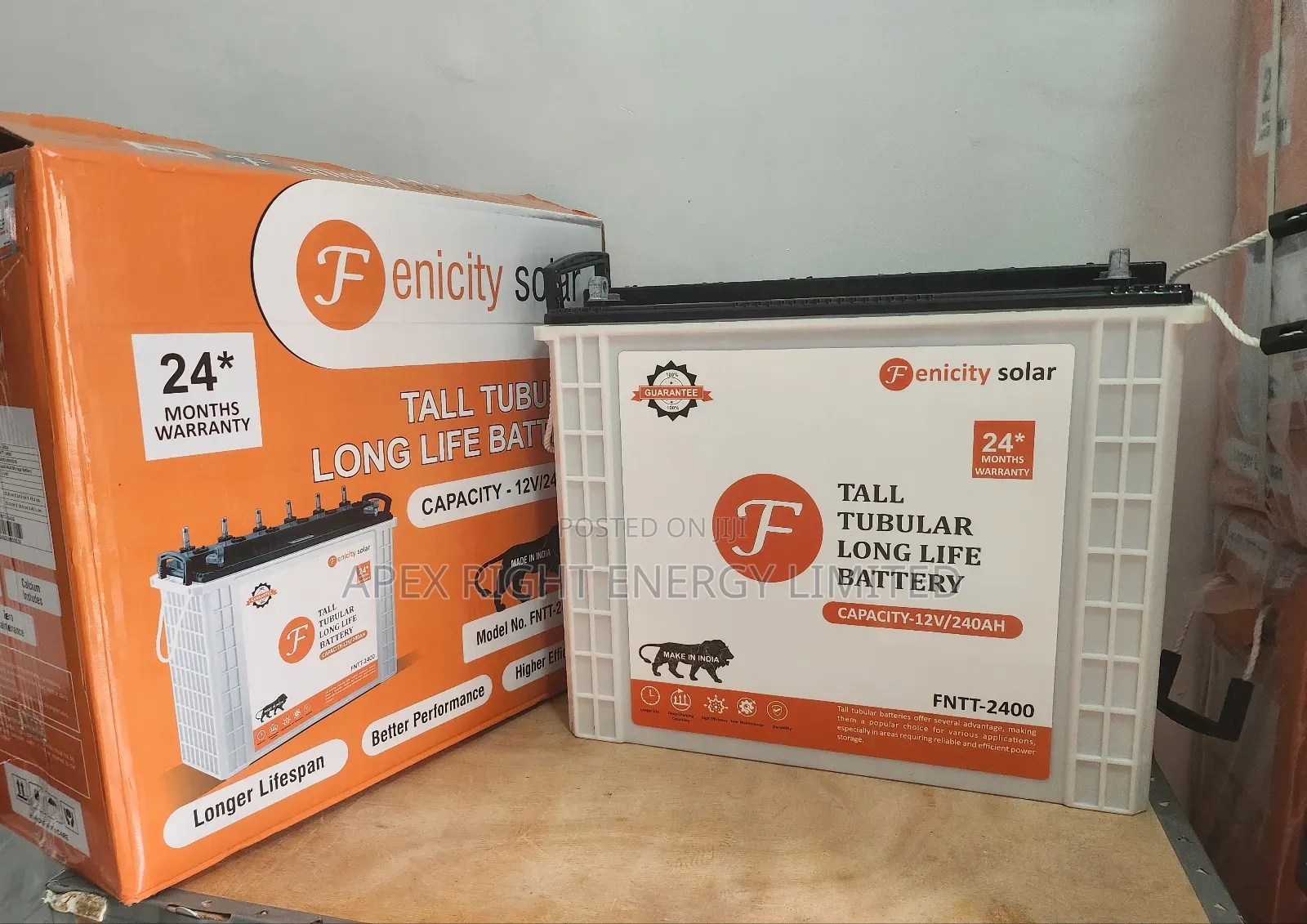 240ah_12volts Fenicity Tubular Battery 24-months Warranty