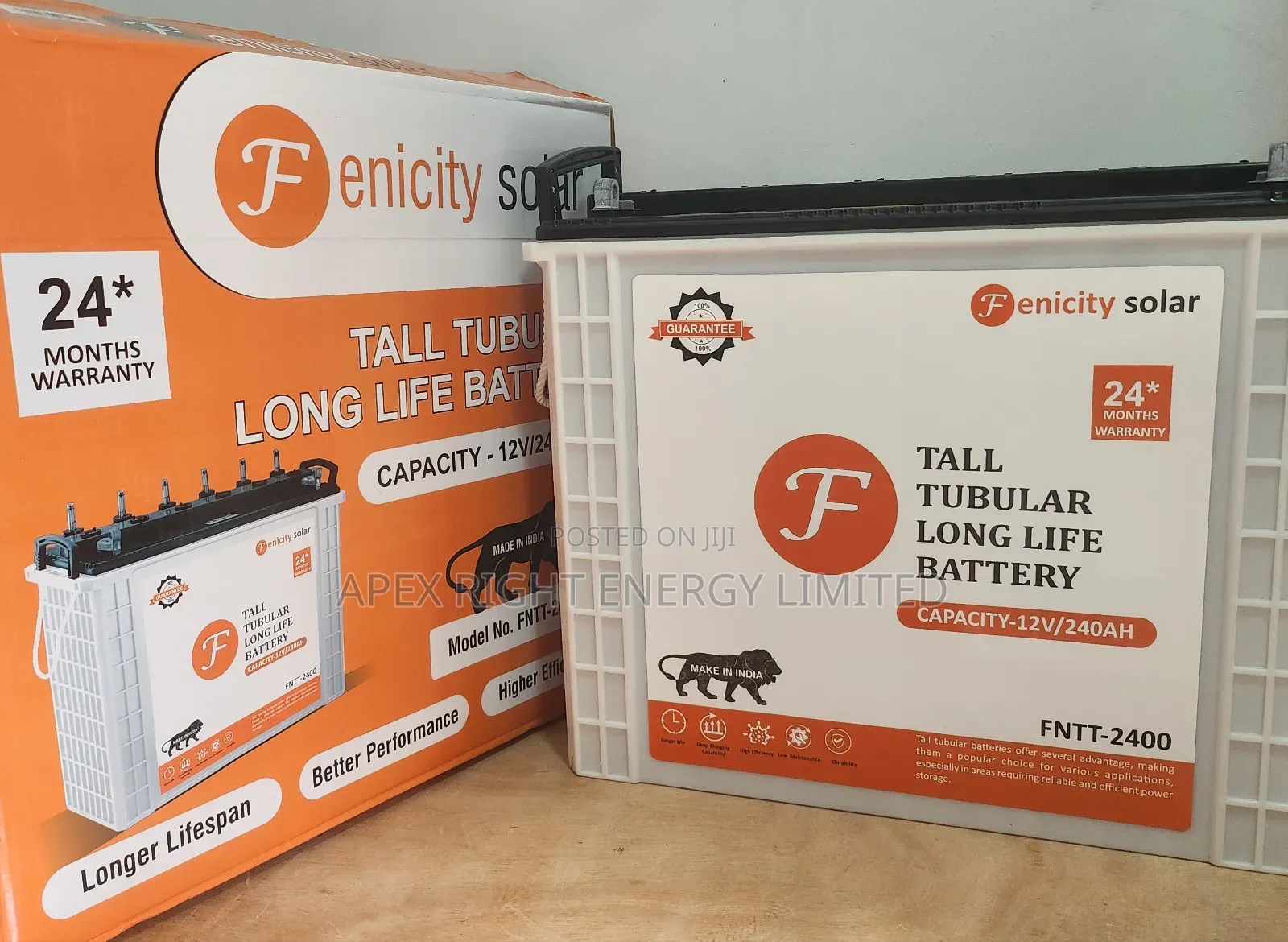 240ah Fenicity Tubular Battery 24-months Warranty