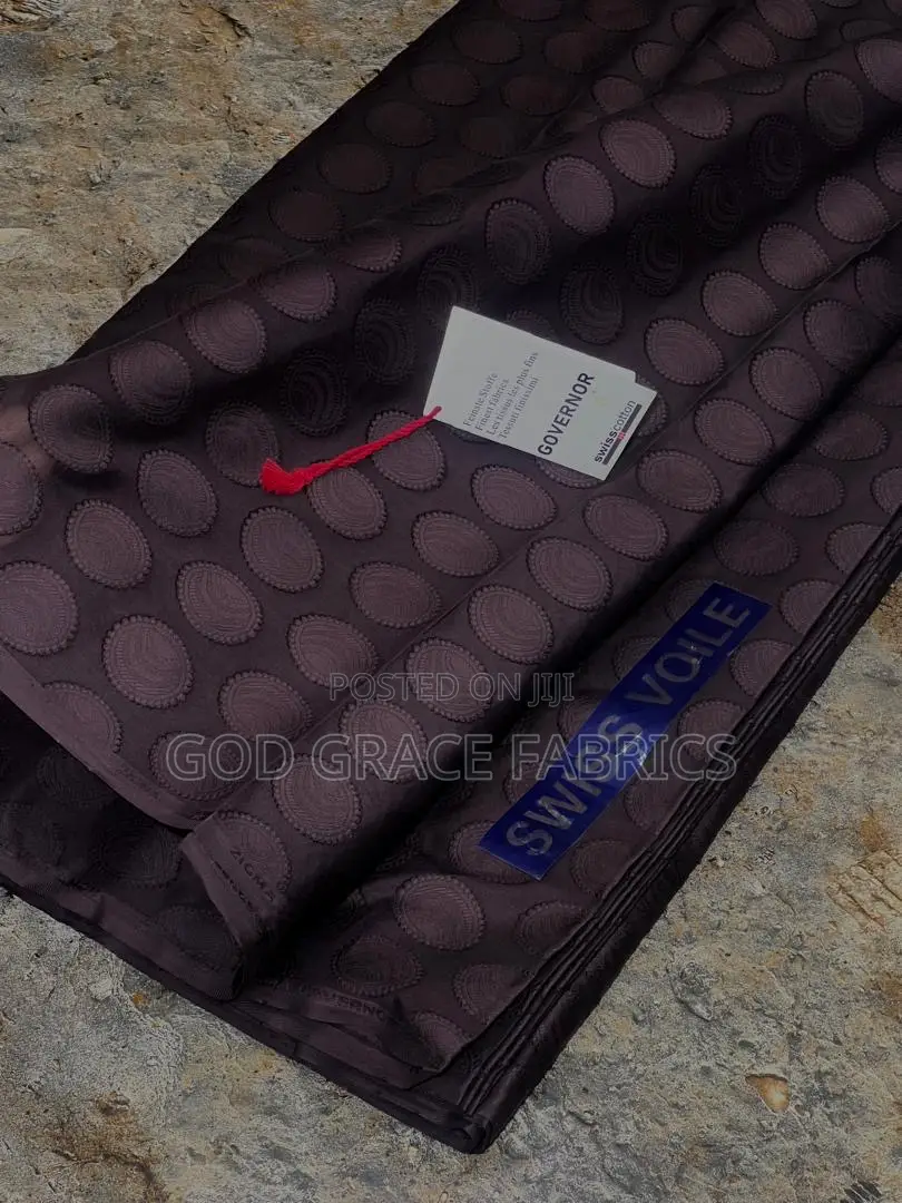 Quality Swiss Cotton Governor Jacquard Voile
