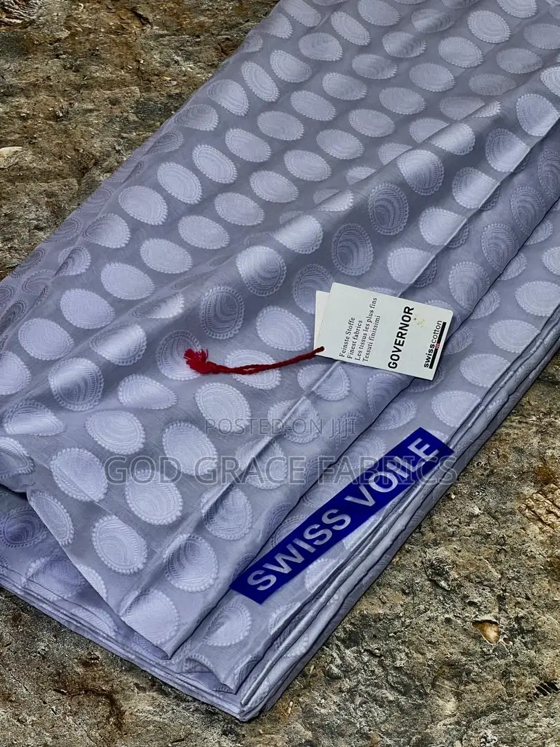 Quality Swiss Cotton Governor Jacquard Voile