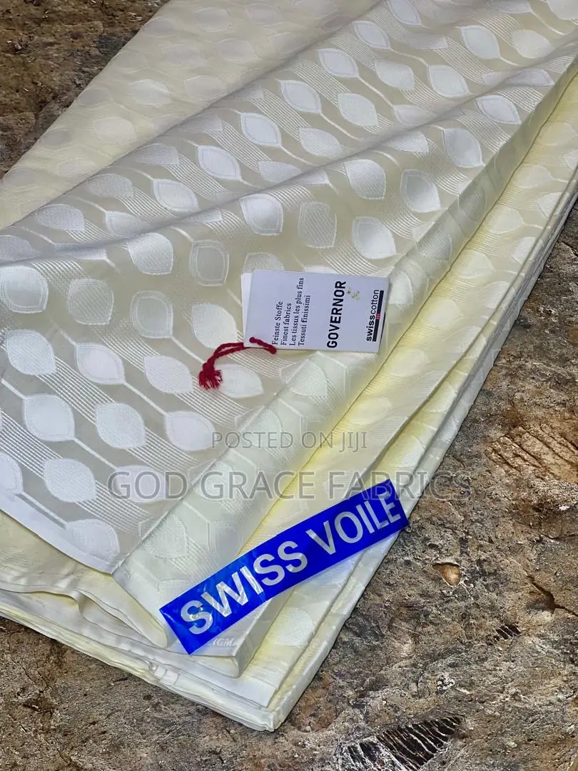 Quality Swiss Cotton Governor Jacquard Voile