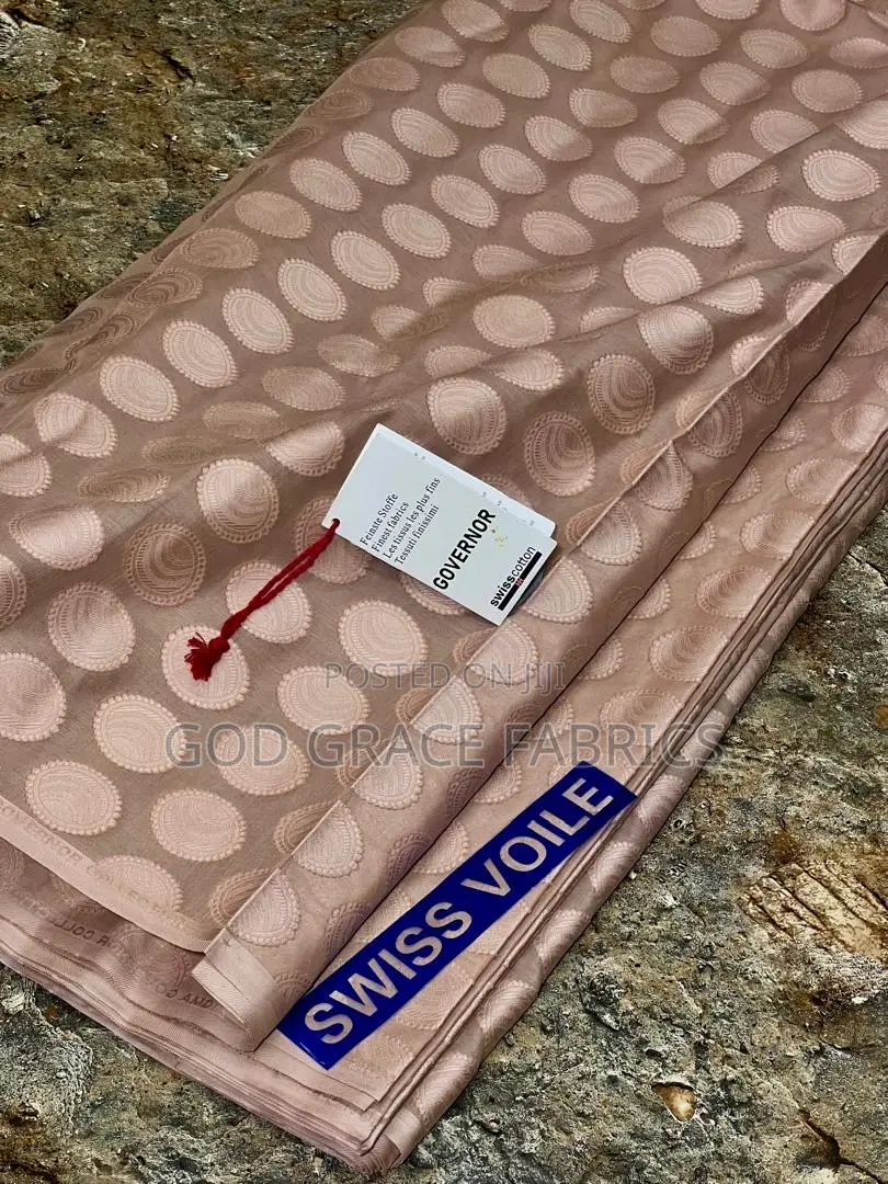 Quality Swiss Cotton Governor Jacquard Voile