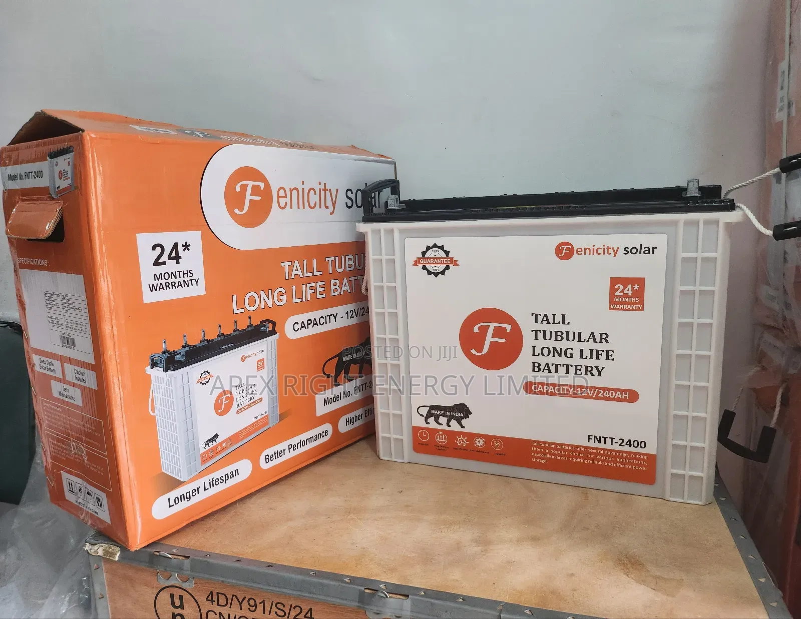 240ah Fenicity Tubular Battery 24-months Warranty 12volts