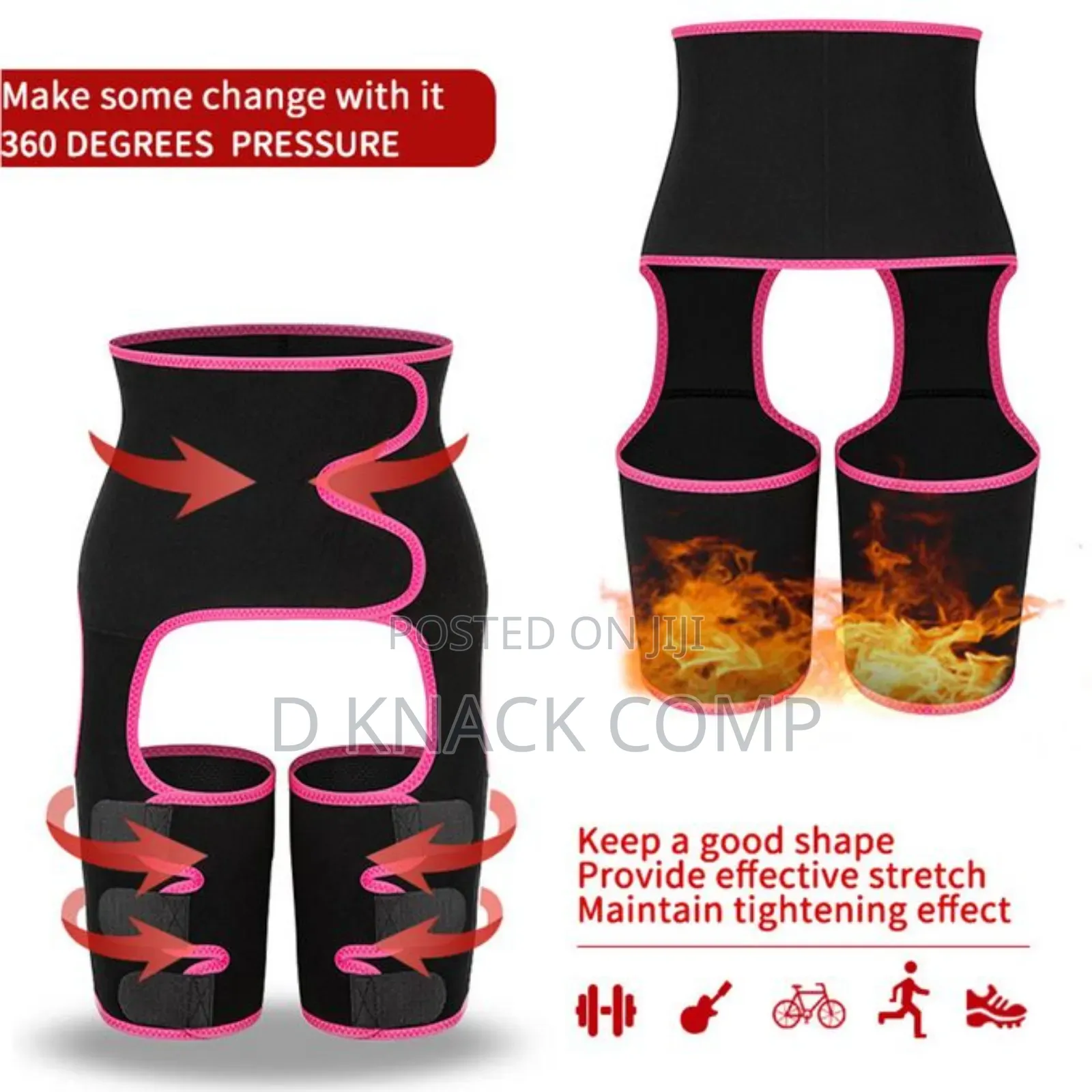 3 in 1 High Waist Thigh Trimmer Lifter Shapewear Belt
