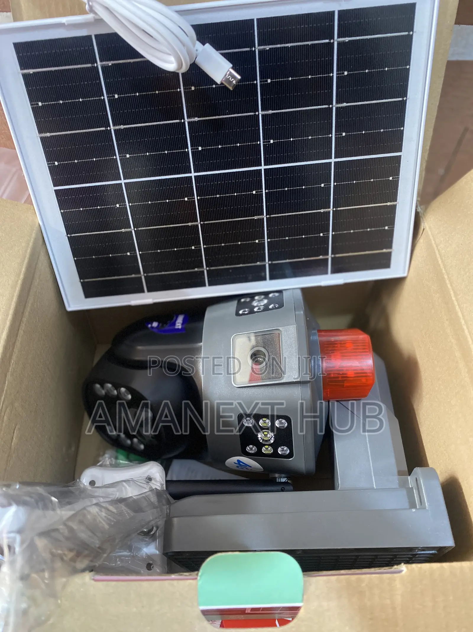 Triple Lens Solar PTZ Camera With Memory Card