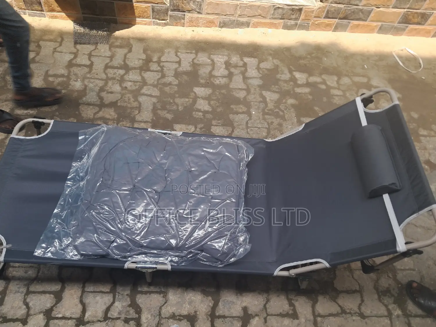 Outdoor Camping Folding Bed With Mattress Cot