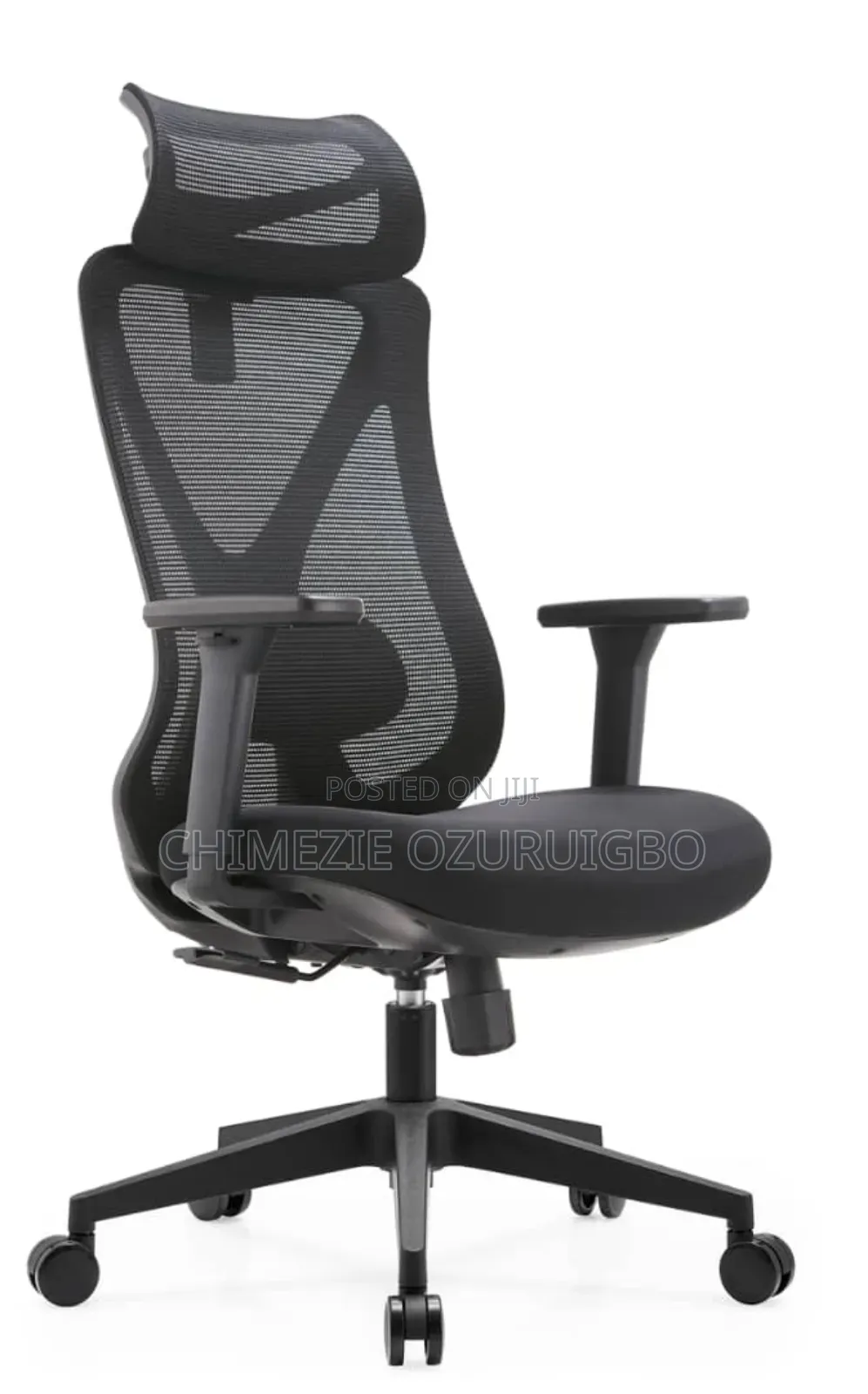 Mesh and Fabric Office Swivel Chair With Headrest