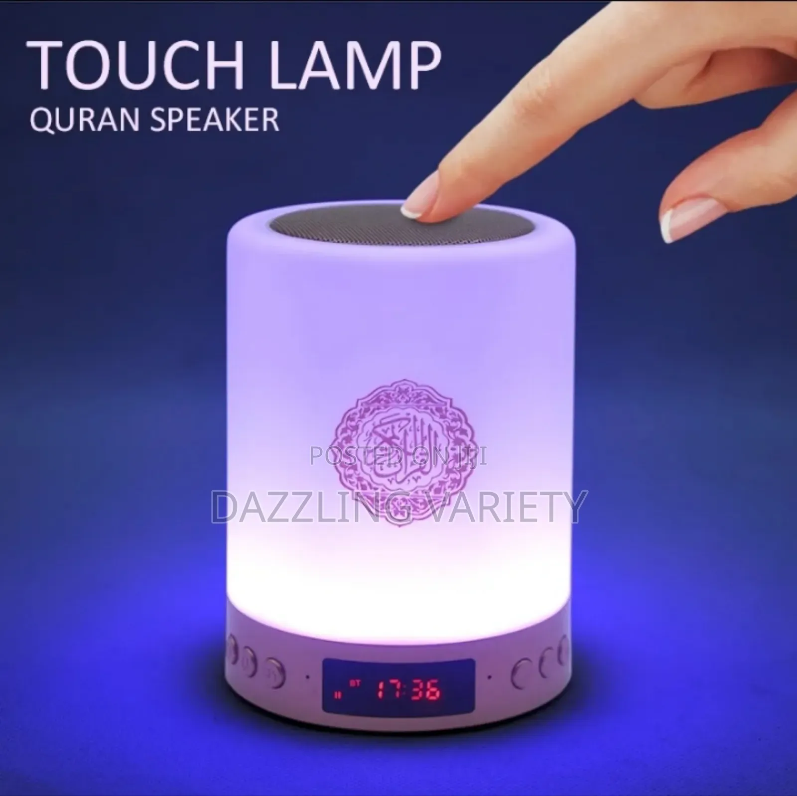 Portable Rechargeable Qur’An Speaker With Bluetooth Touch Light