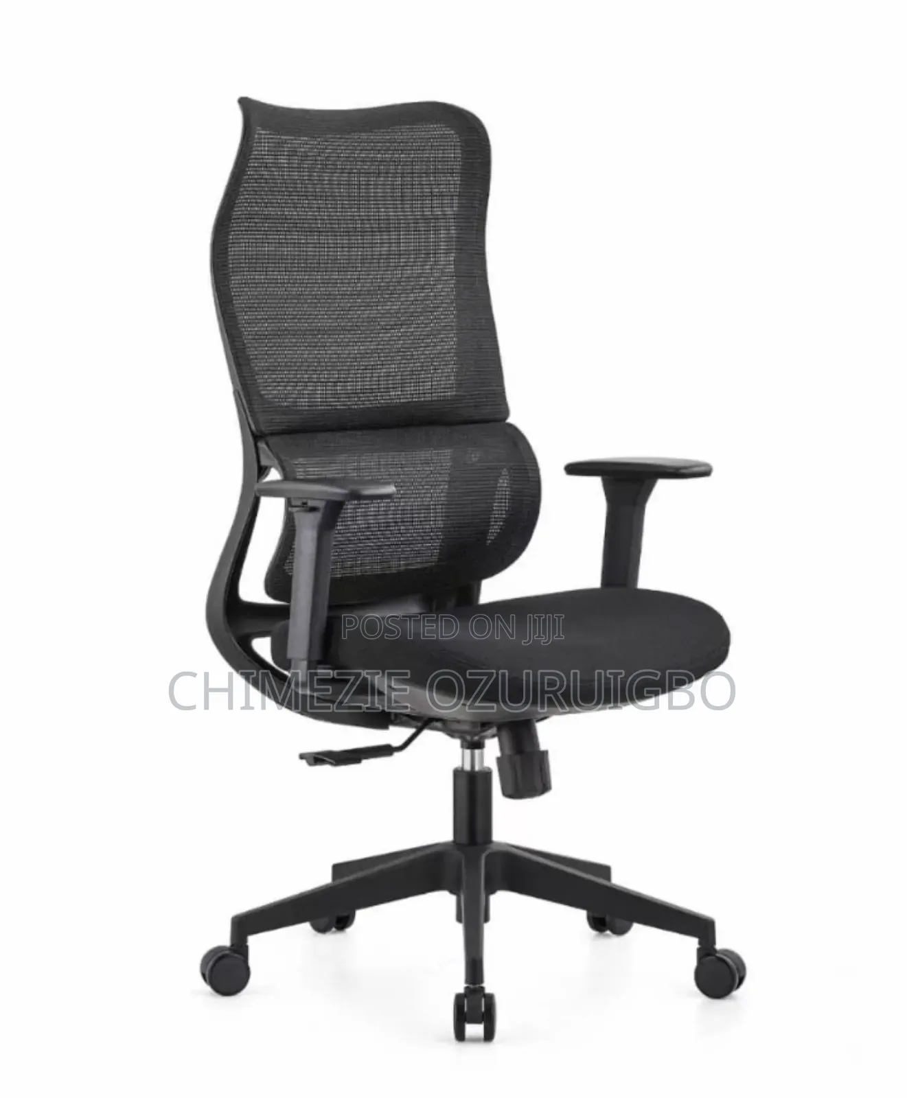 Mesh and Fabric Ergonomic Swivel Chair With Lumbar Support