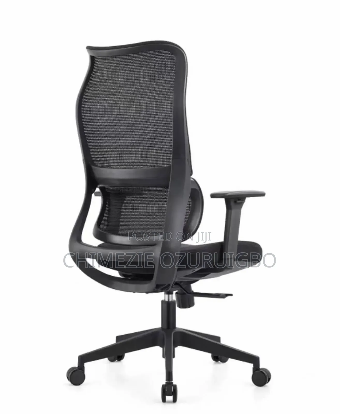 Mesh and Fabric Ergonomic Swivel Chair With Lumbar Support