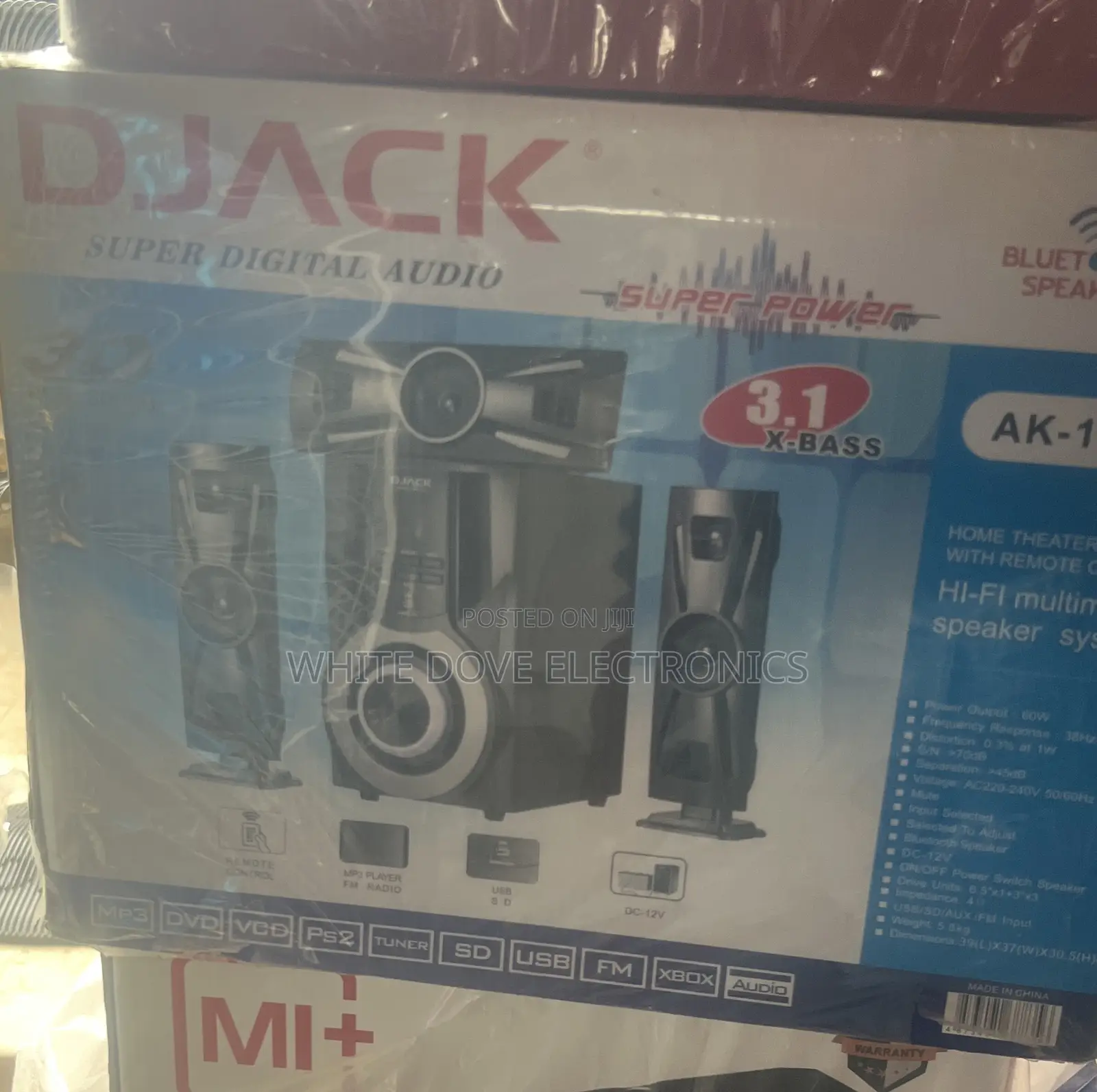 Djack 3.1 Xbass Home Theater System With Remote Control