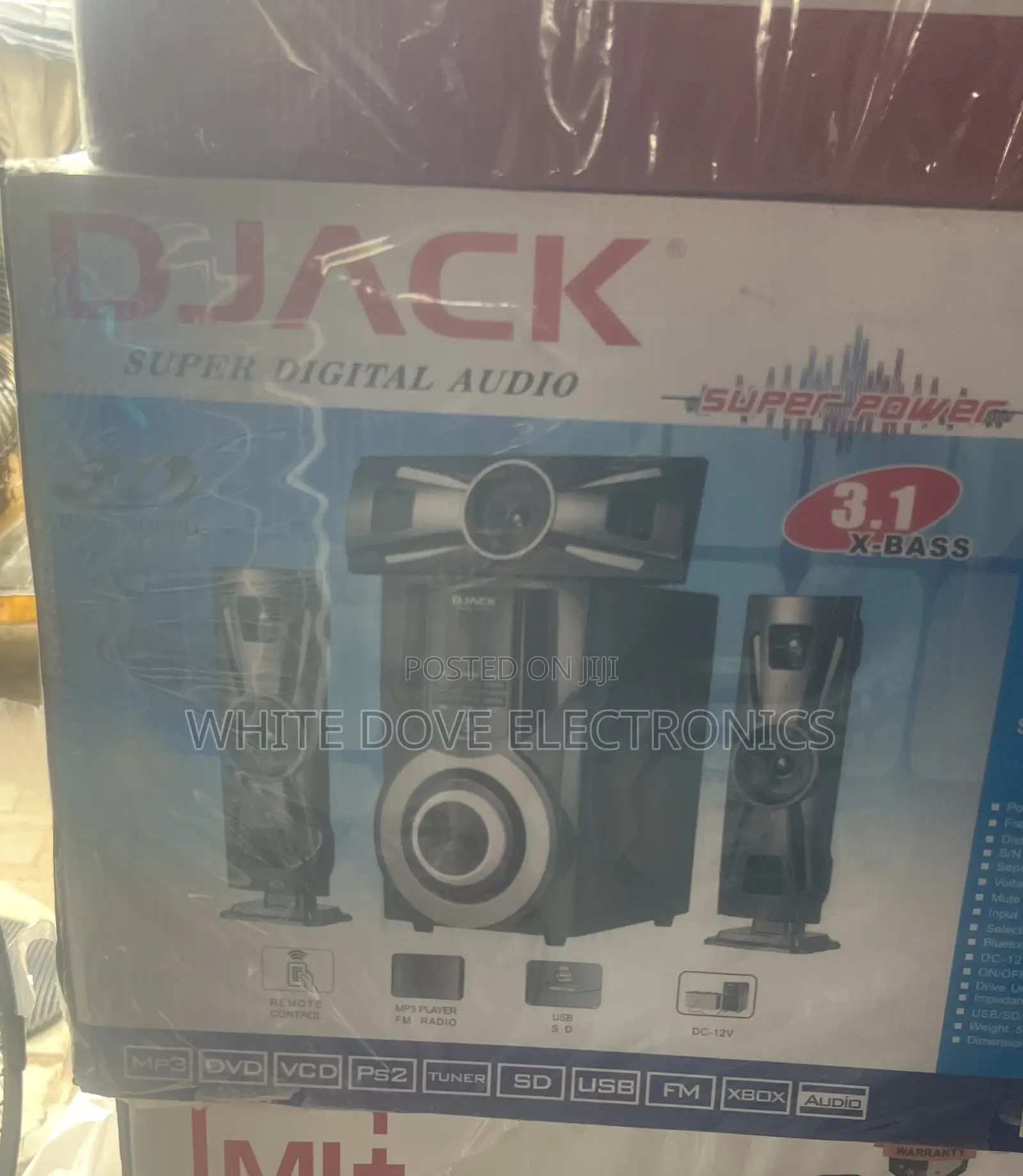Djack 3.1 Xbass Home Theater System With Remote Control