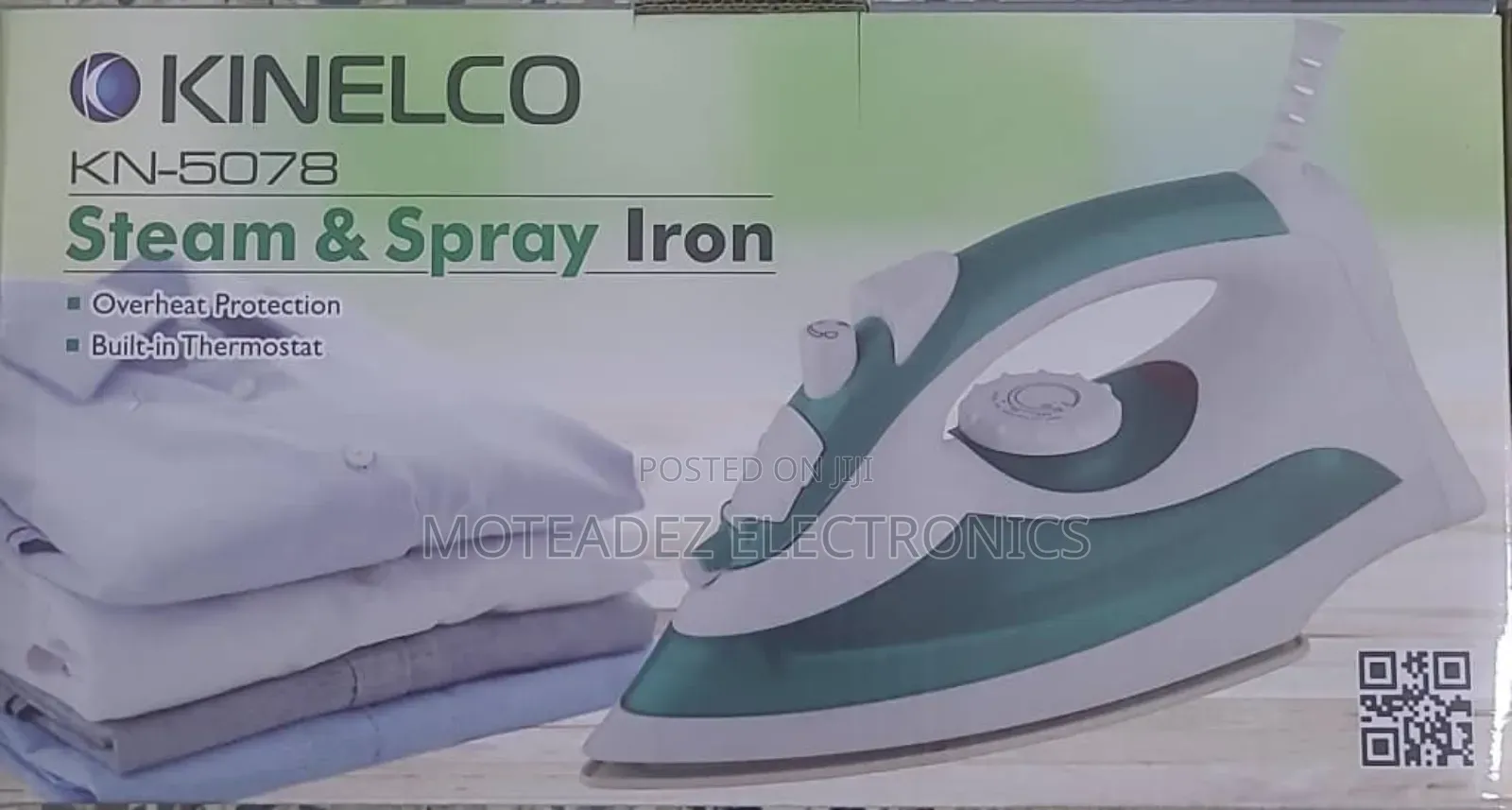 Kinelco 1200w Steam Pressing Iron W/Ceramic Non Stick Plate