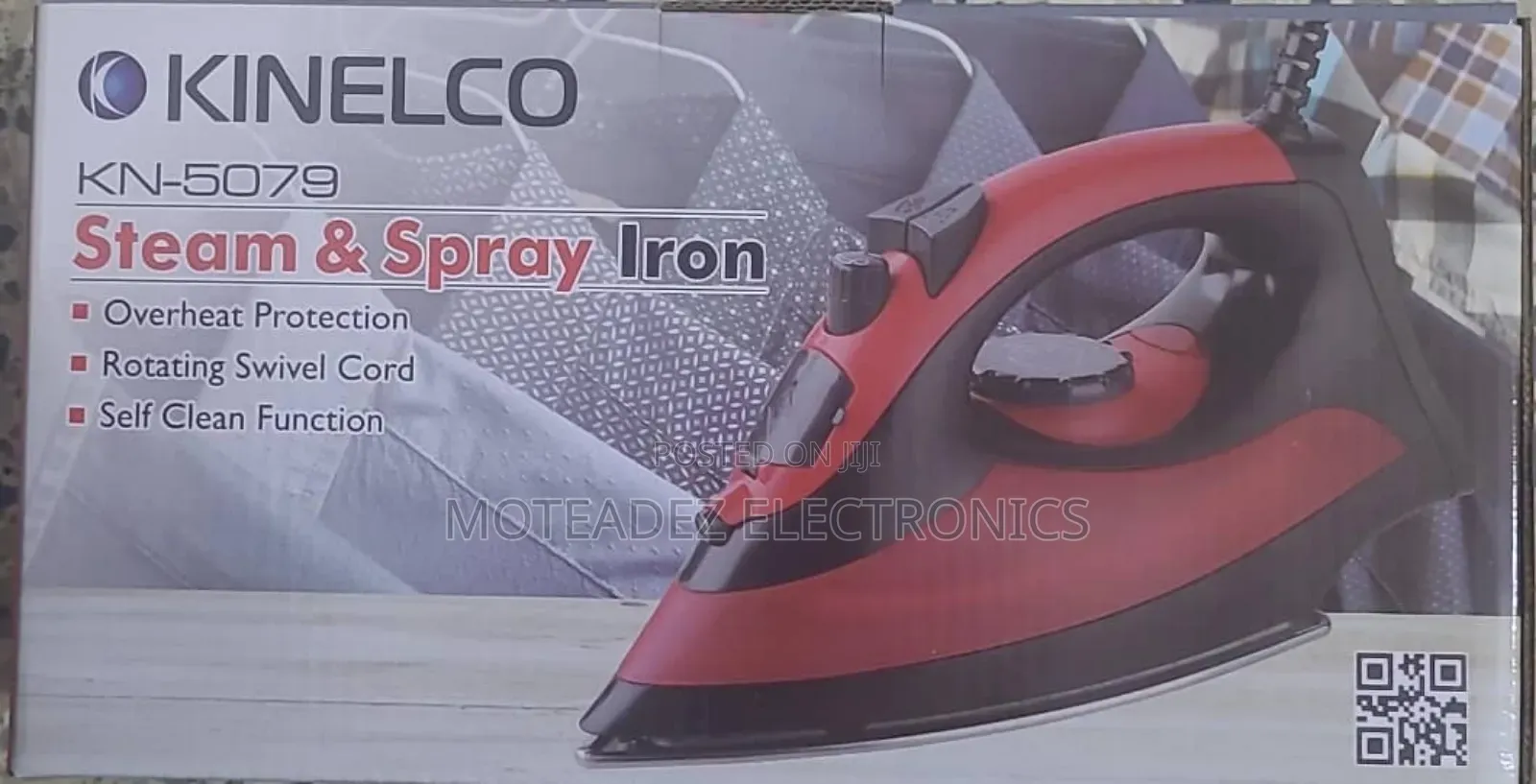 Kinelco 1200w Steam Pressing Iron W/Ceramic Non Stick Plate