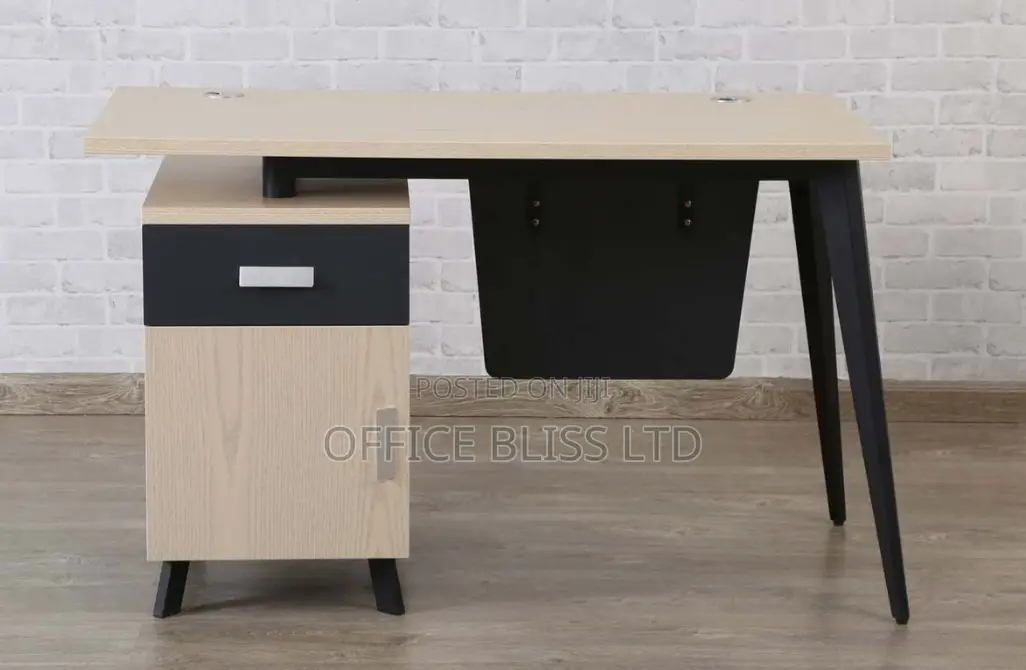 Wooden Top Office Table ( Cabinet Storage)