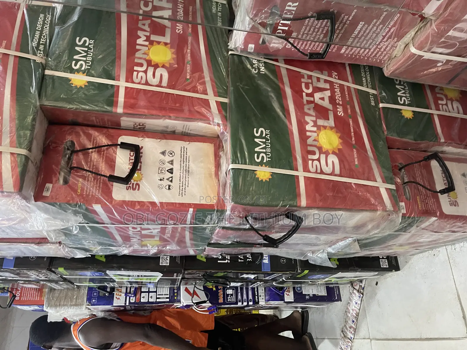 220ah - 12v SMS Sun Match Solar Tubular Battery Available