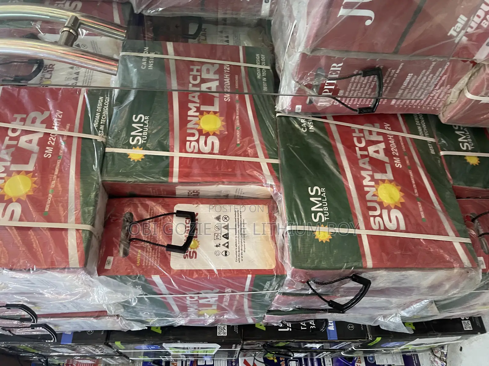 220ah - 12v SMS Sun Match Solar Tubular Battery Available