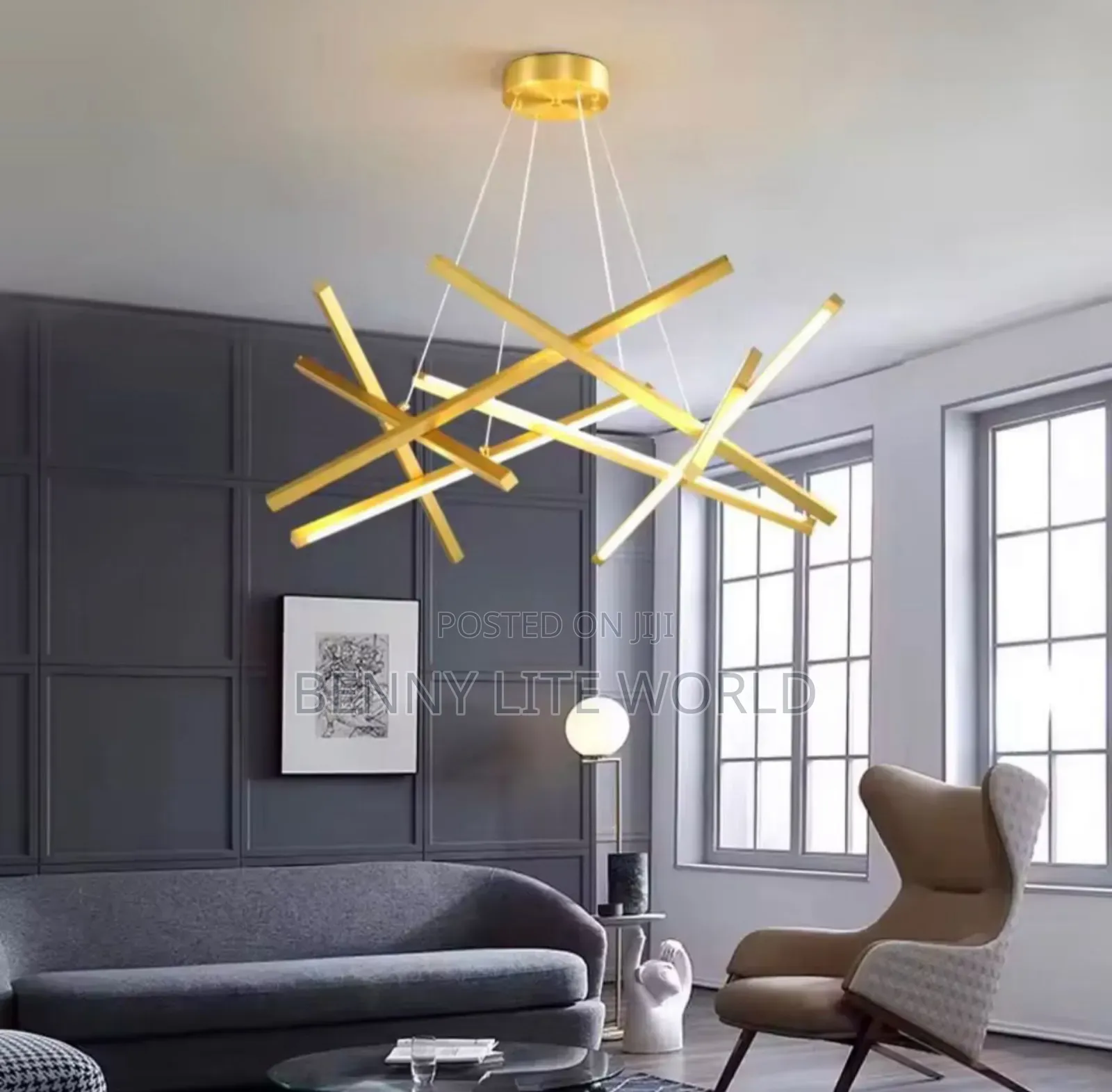 New Modern Black and Gold Pendant Lights