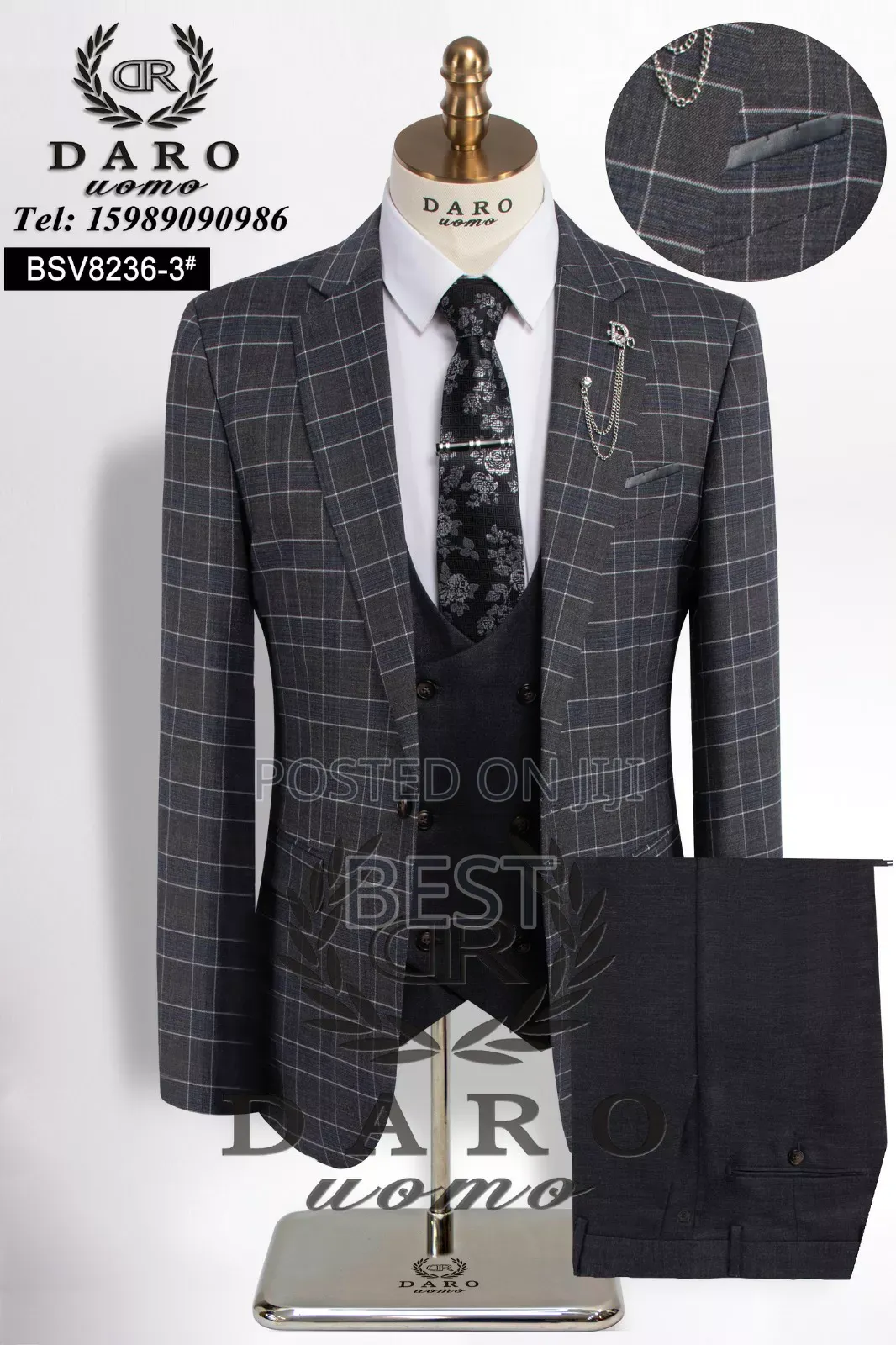 Checked 3pis Quality Suit for Men Now Avl. In 5 Diff. Colors