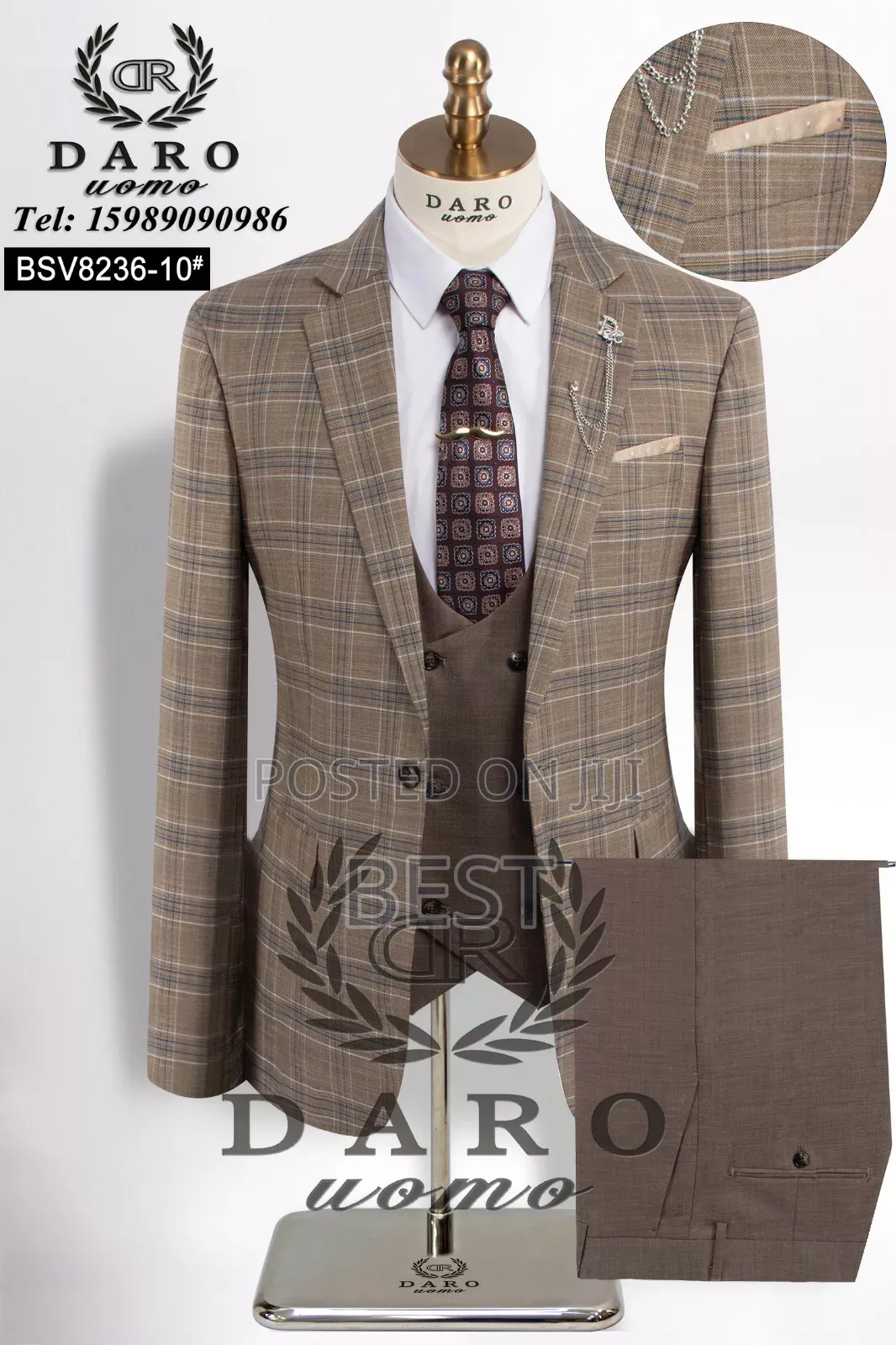 Checked 3pis Quality Suit for Men Now Avl. In 5 Diff. Colors