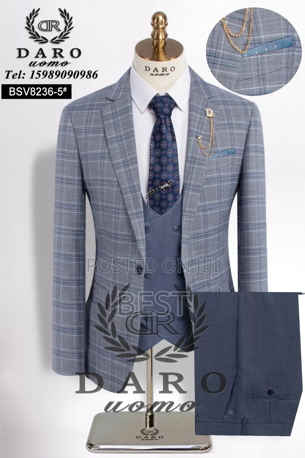 Checked 3pis Quality Suit for Men Now Avl. In 5 Diff. Colors