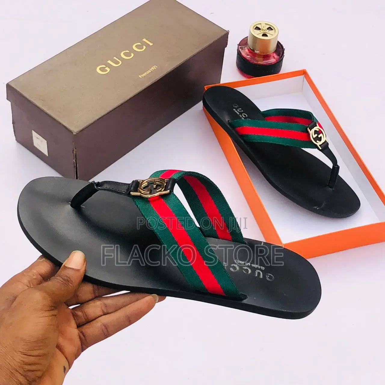 Original Gucci Leather Slippers