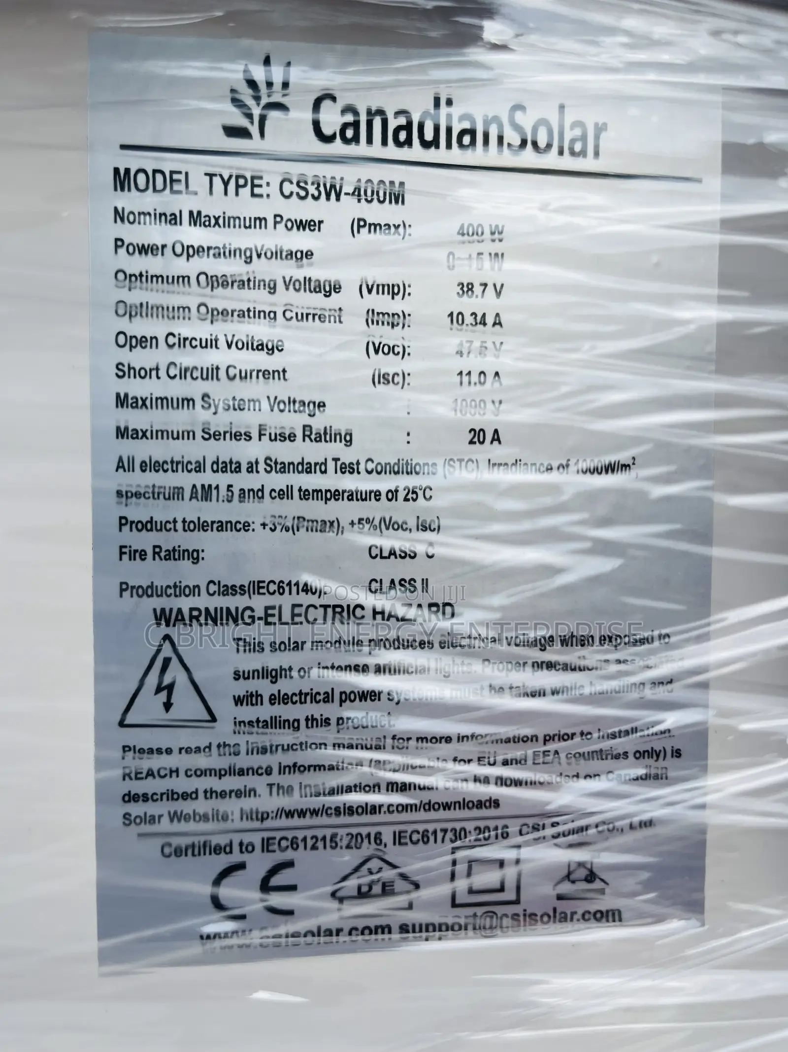 20kva/30kwh Felicity System/ 30pcs-400w at Benin City