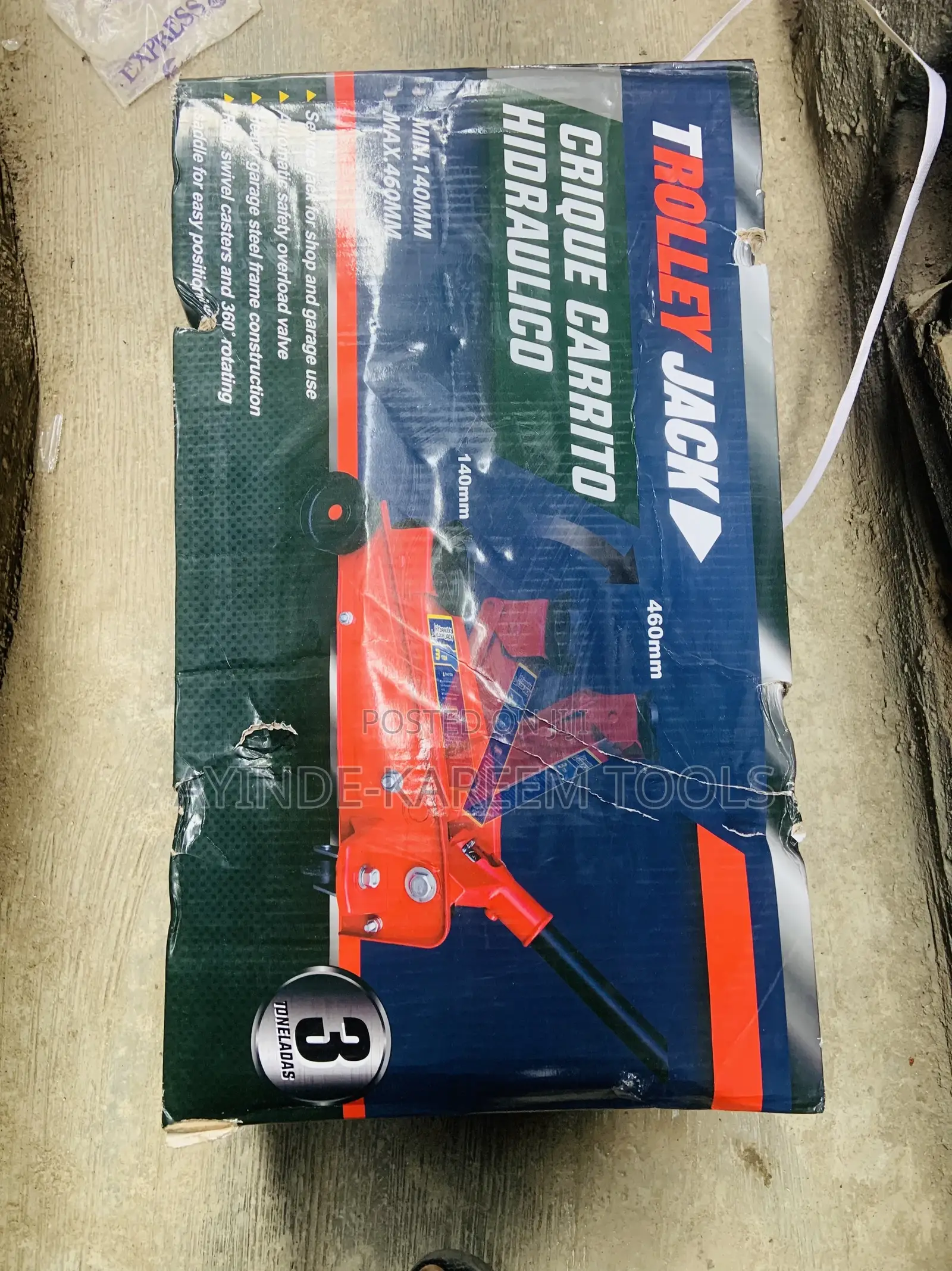 Hydraulic Floorjack 3tons( Min.140mm — Max.460mm)