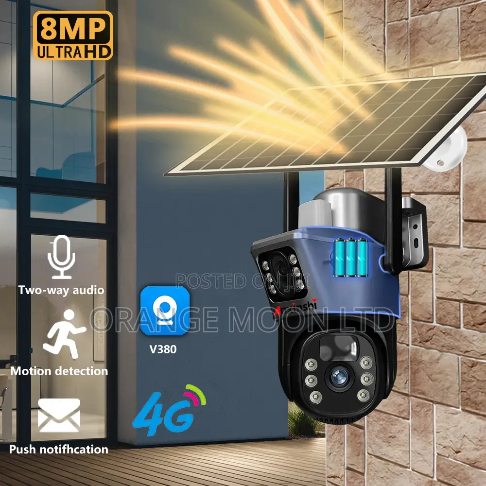 8mp 4g Dual Lens Dual Screen CCTV Camera - V380