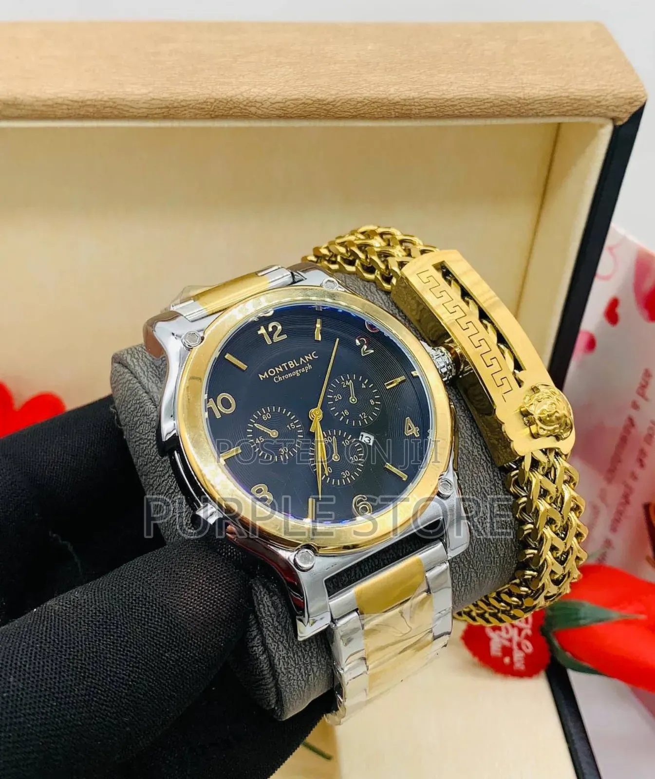 Monblanc Men's Silver. And. Gold. Set 