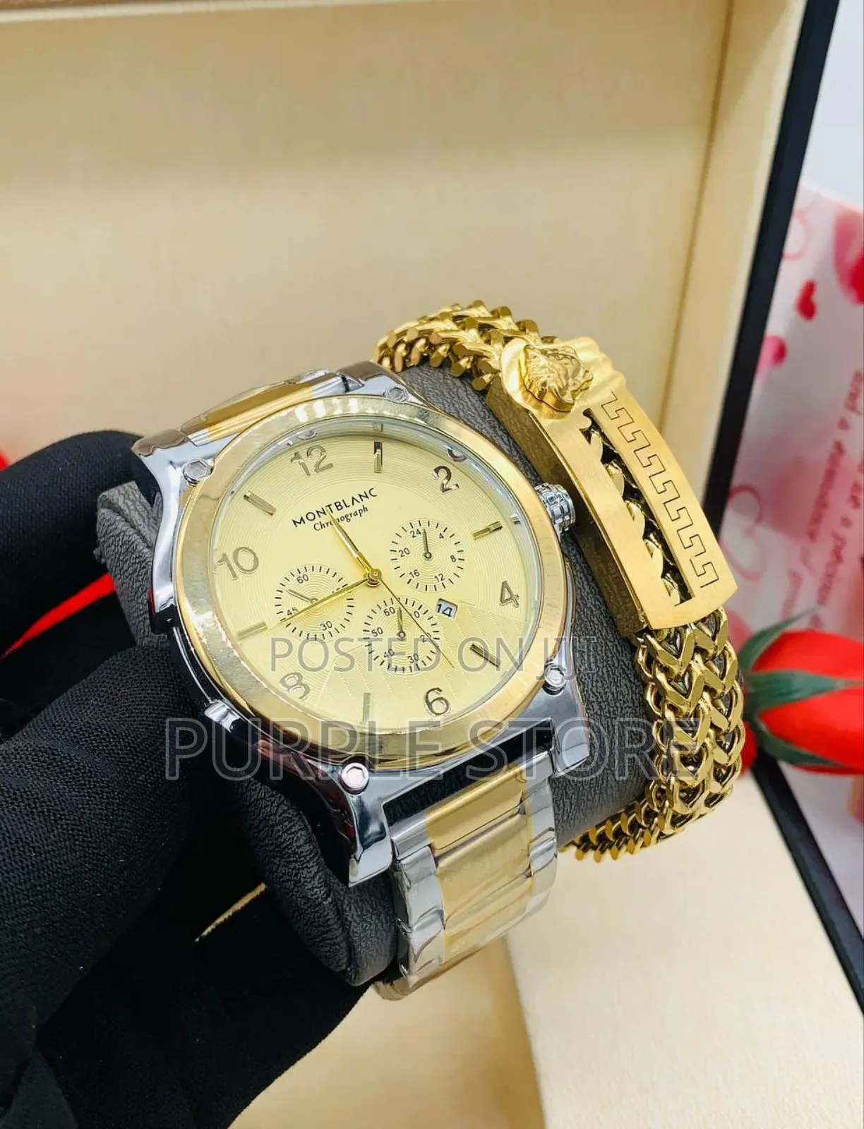 Monblanc Men's Silver. And. Gold. Set 