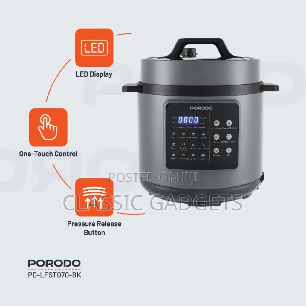Porodo Lifestyle 1300w Multi-Cuisine 6l Pressure Cooker