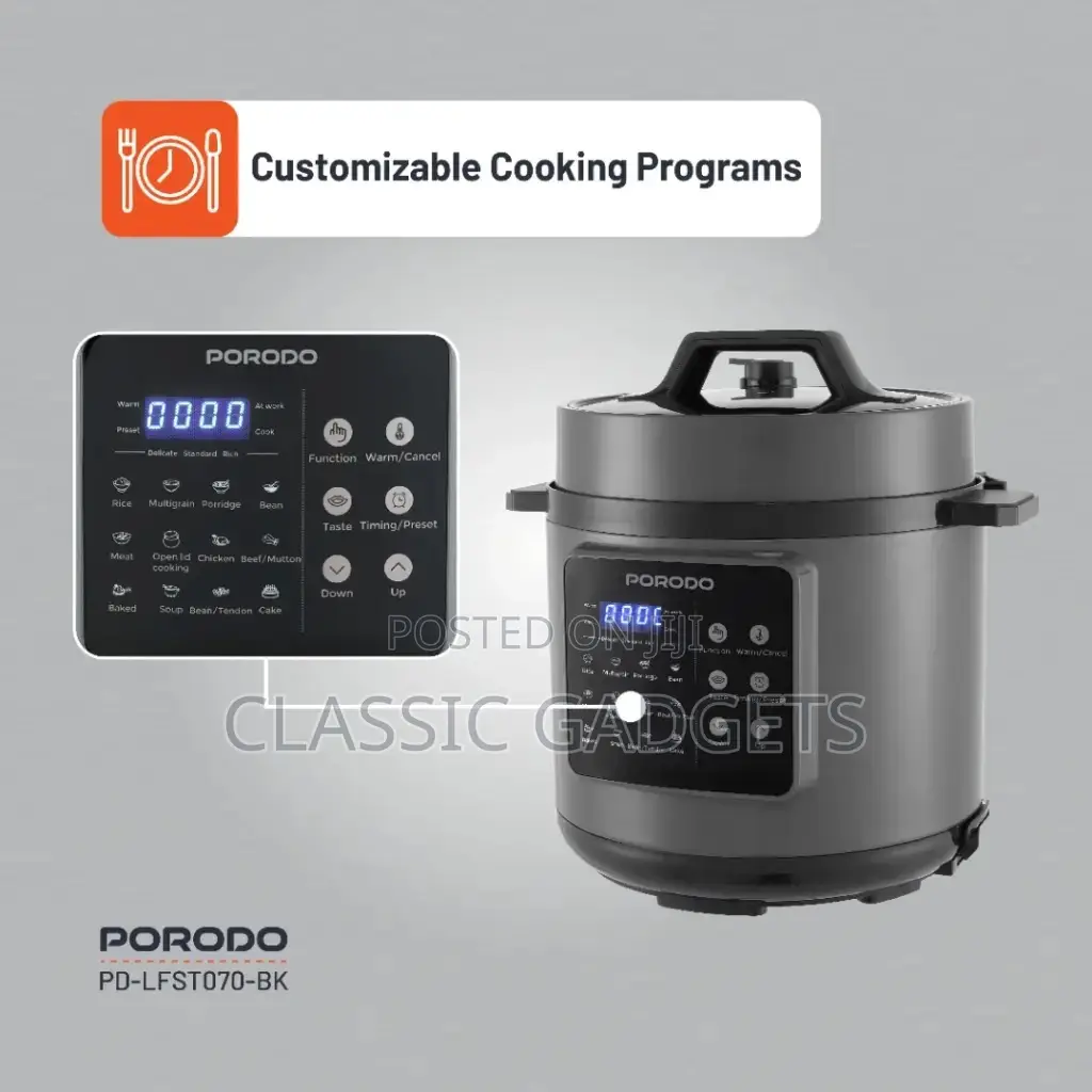 Porodo Lifestyle 1300w Multi-Cuisine 6l Pressure Cooker