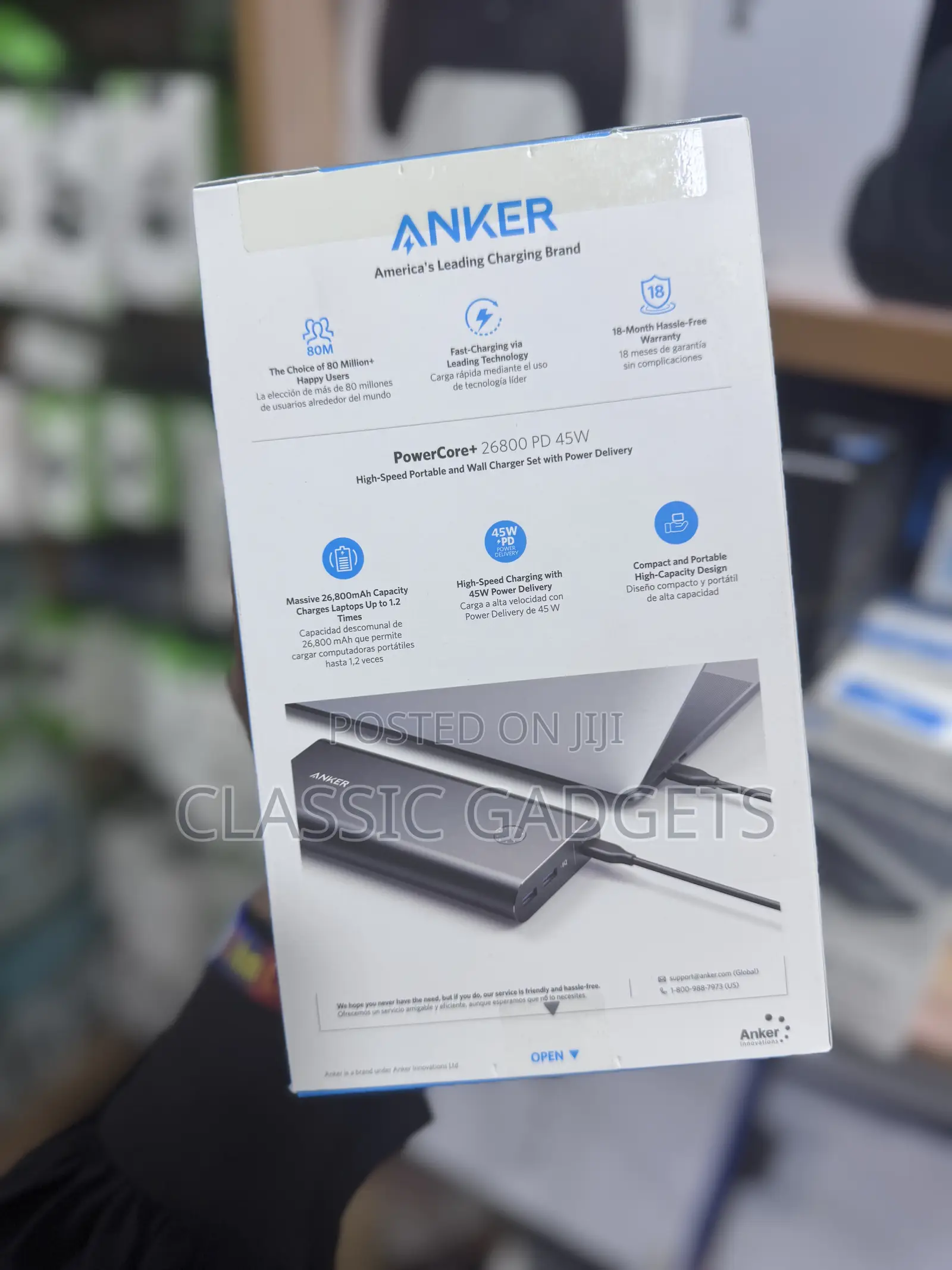 Anker Charge Laptop on the Go Powercore 26800mah Power Bank