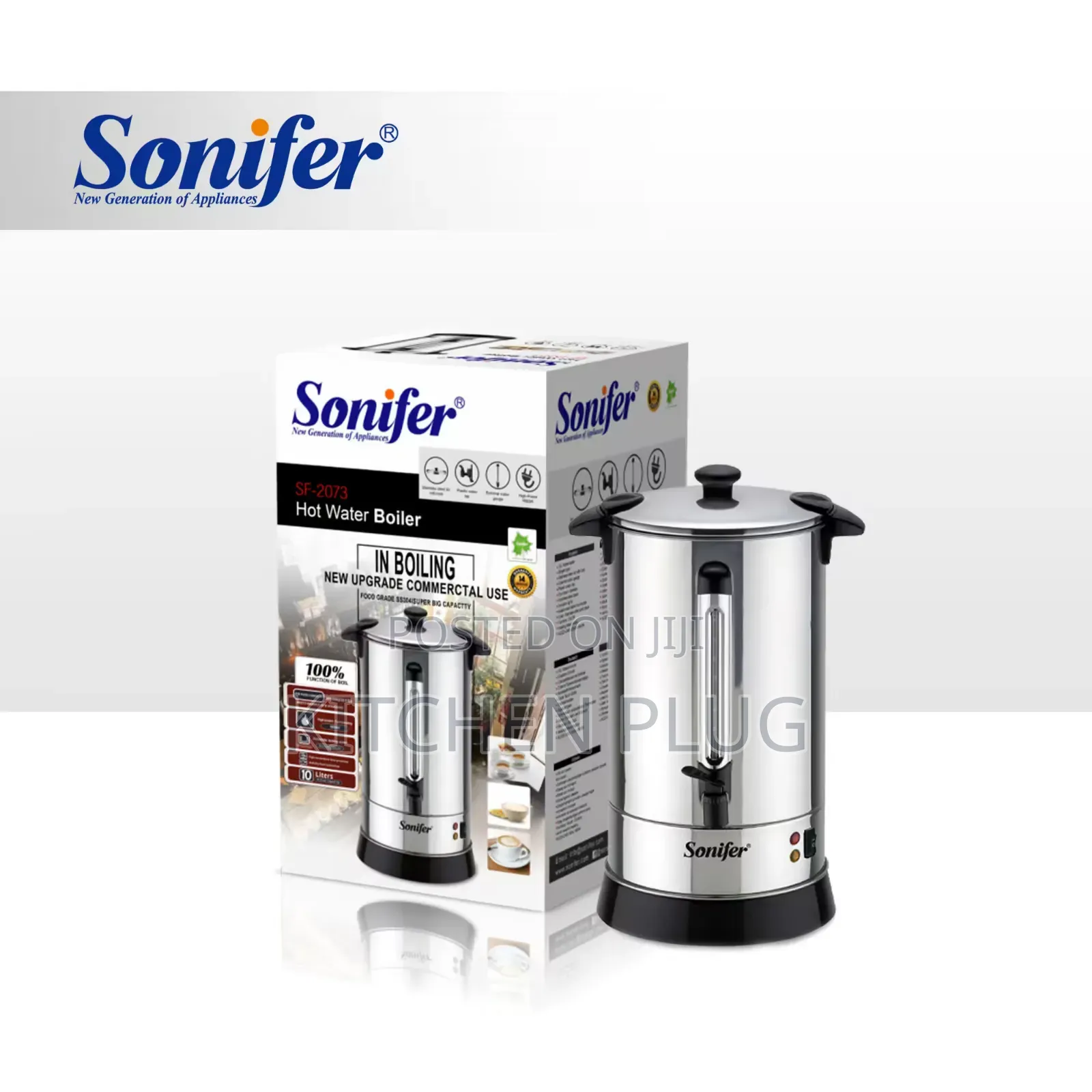 Sonifer Stainless Steel 10 Litre Electric Hot Water Boiler