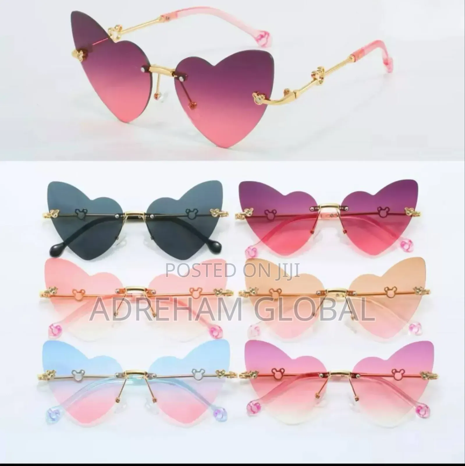 Square Love Shape Girls Fire Flame Sunglasses Flameless