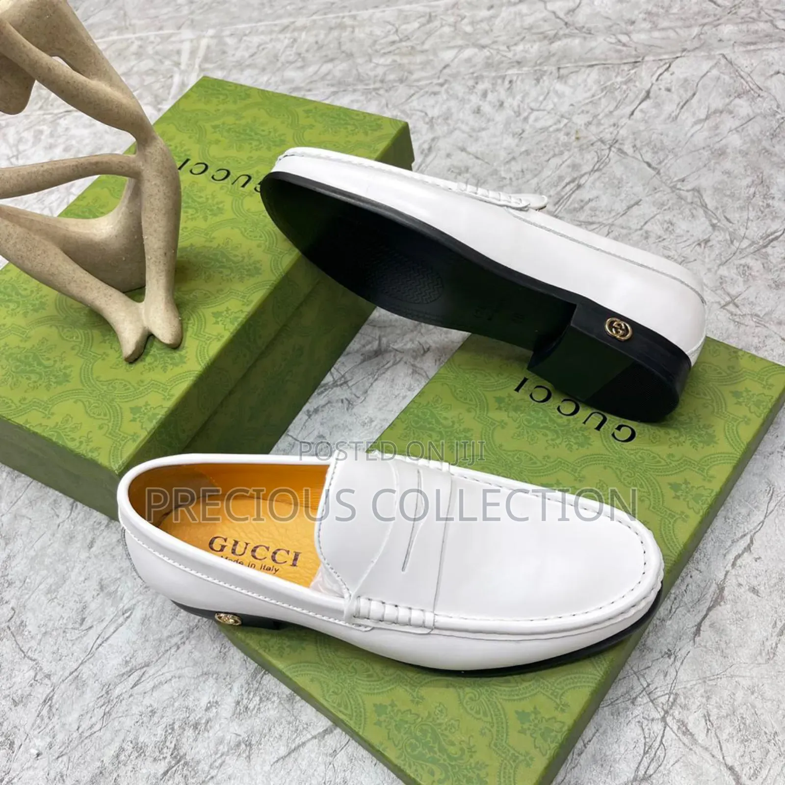 Single Stud Sole Matte Leather Gucci Coperate Shoes