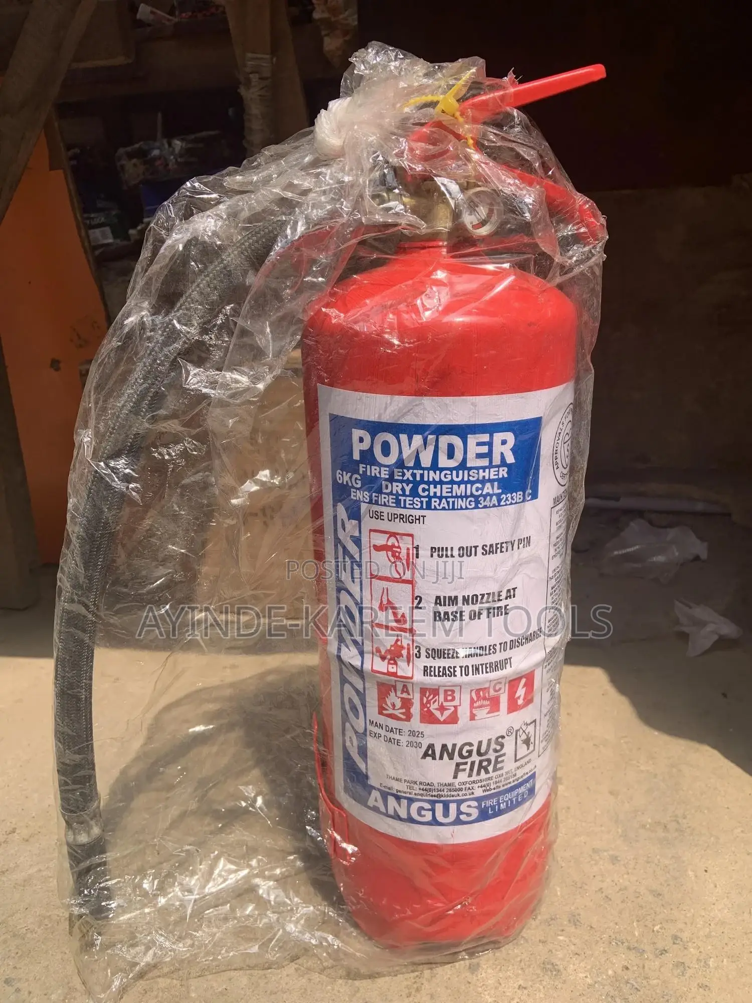 Powder Fire Extinguisher 6kg Dry Chemical