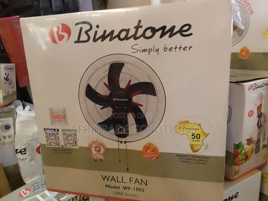 Heavy Duty Binatone Wall Mounted Fan (18" 130w)