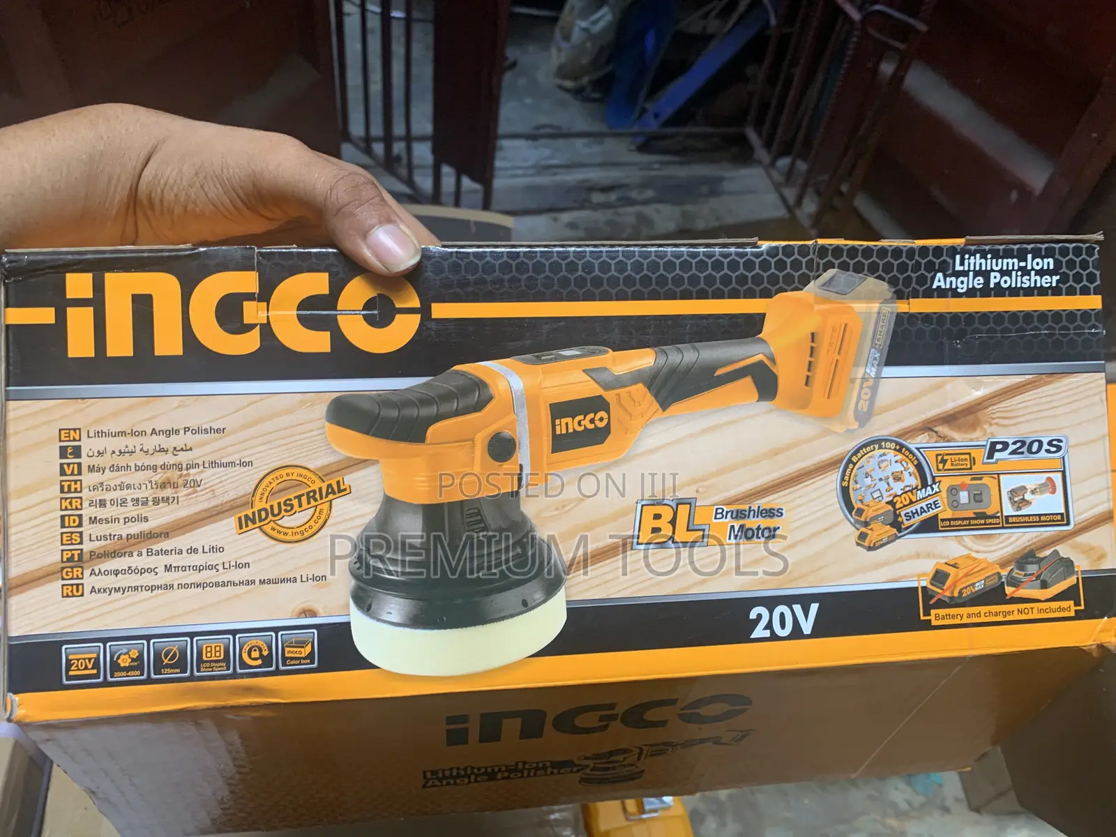 Ingco Cordless Angle Polisher 20v