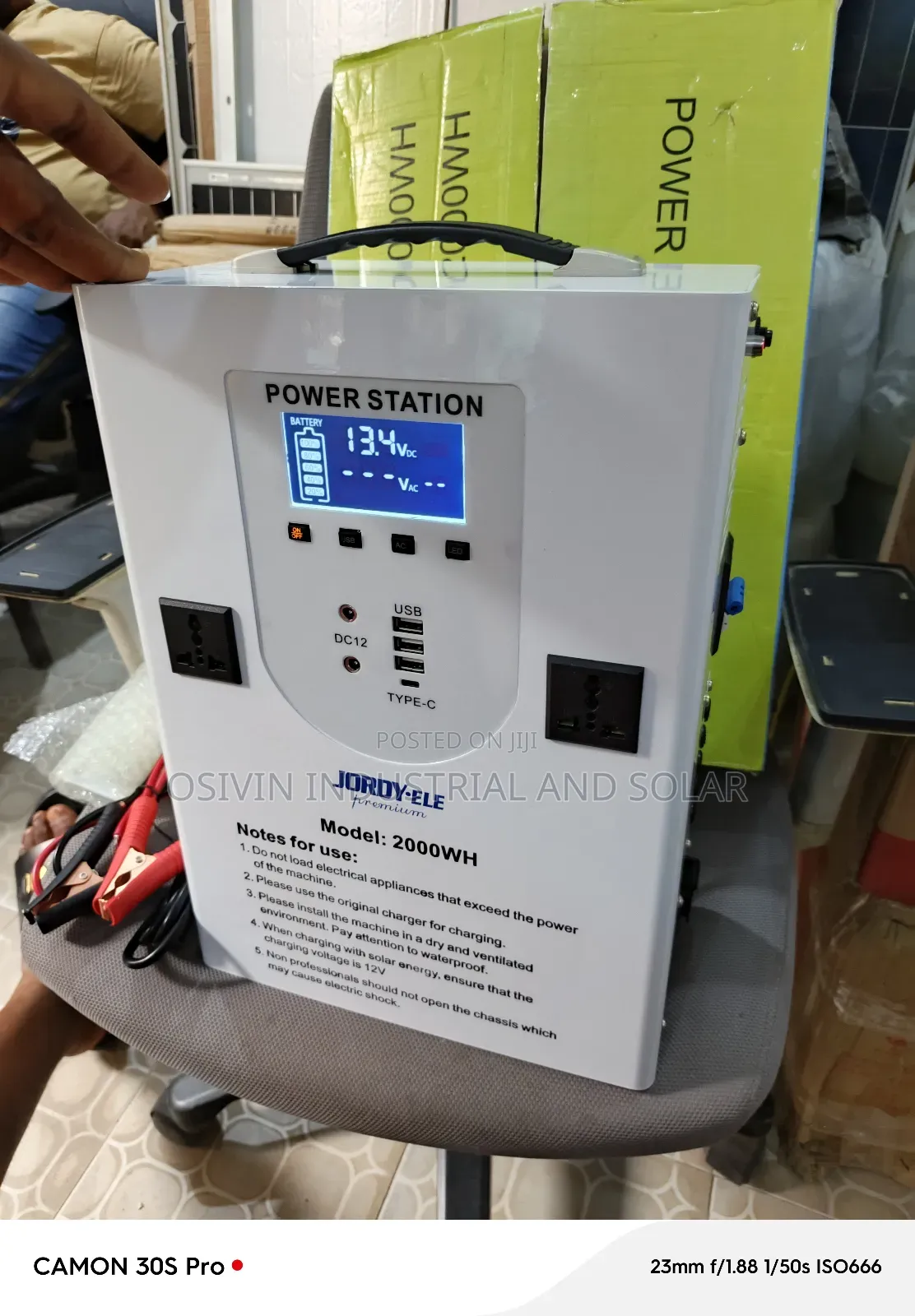 Jordy Ele 2000w Solar Generator With 200w Solar Panels 2pis
