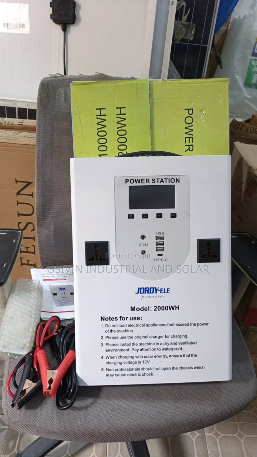 Jordy Ele 2000w Solar Generator With 200w Solar Panels 2pis