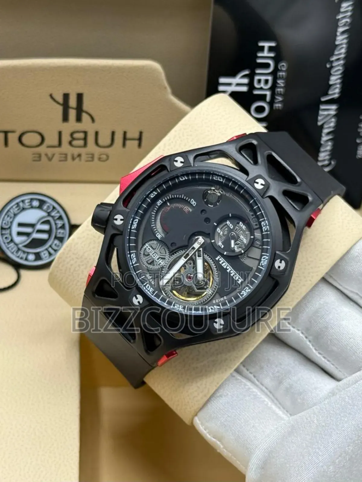Original Hublot Black Mechanical Watch Available in Store