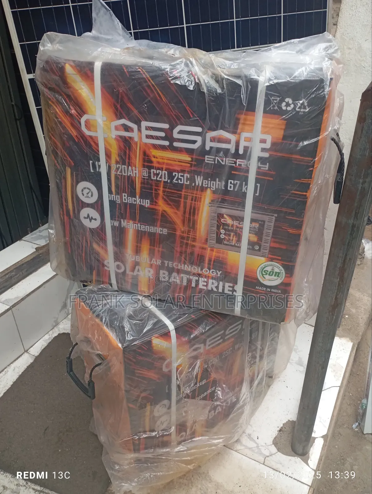 Caesar Tubular Battery 12v 220ahms
