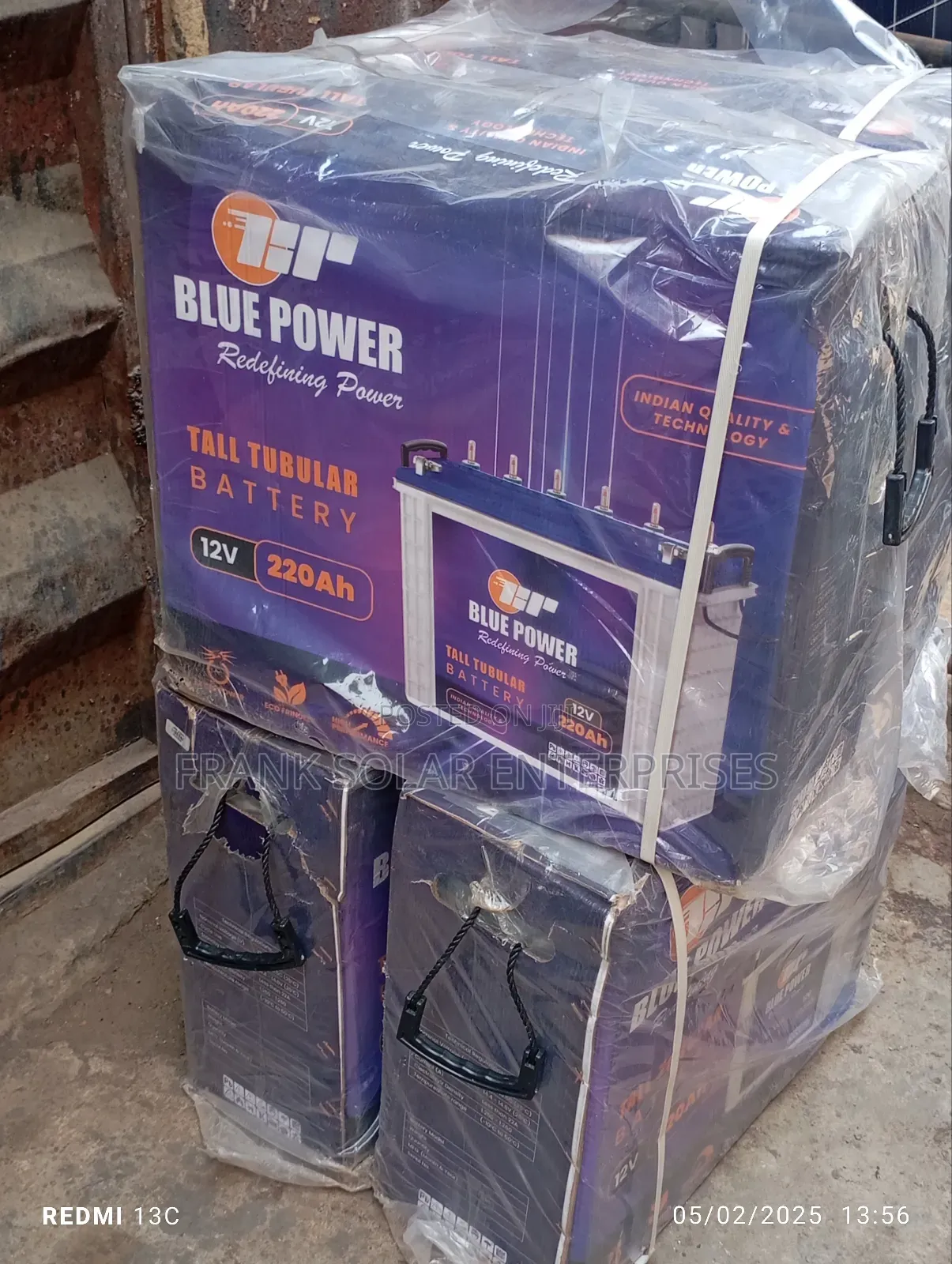 Blue Power Solar Tubular Battery 12v 2200ahms