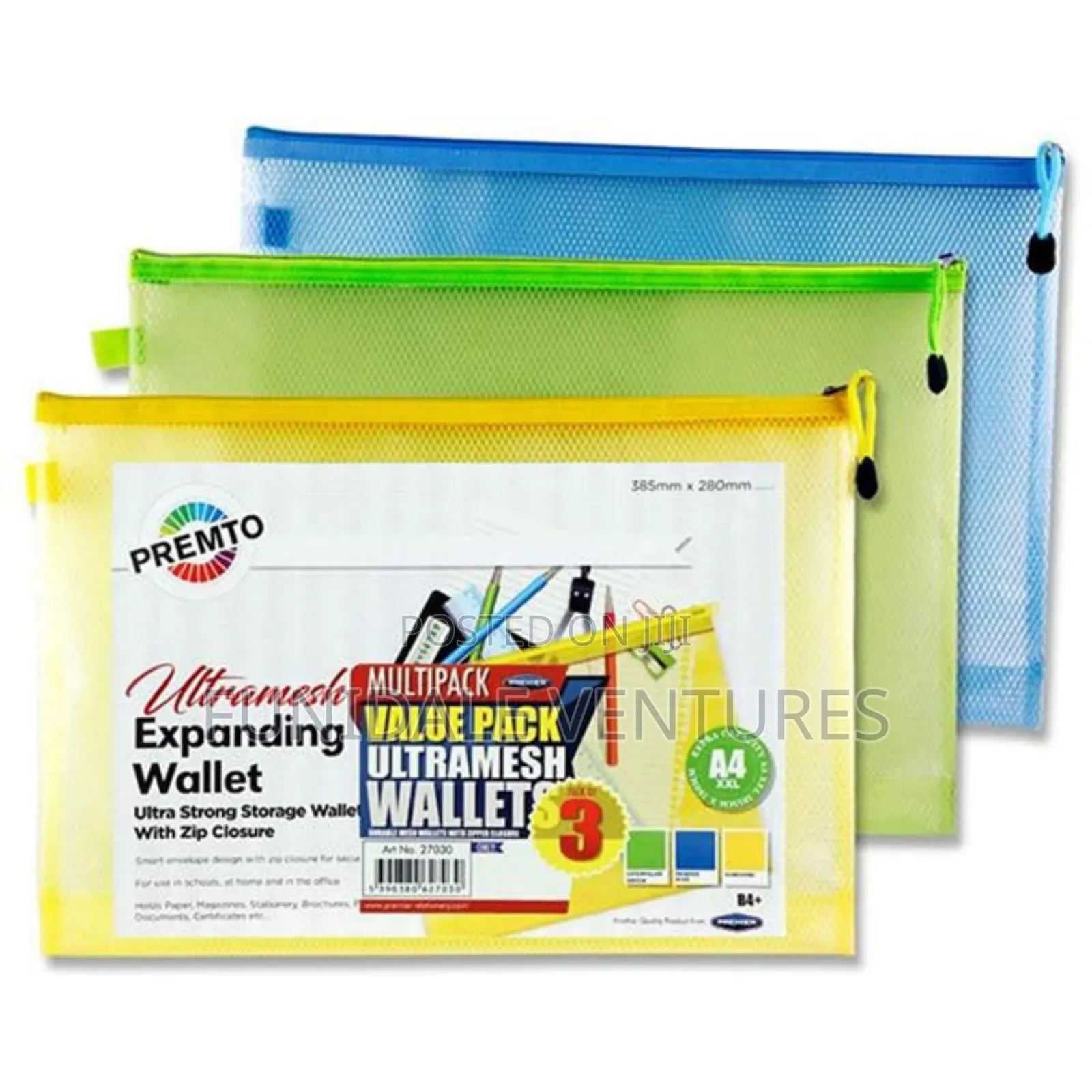 3 Pack A4 XXL Expanding Wallet