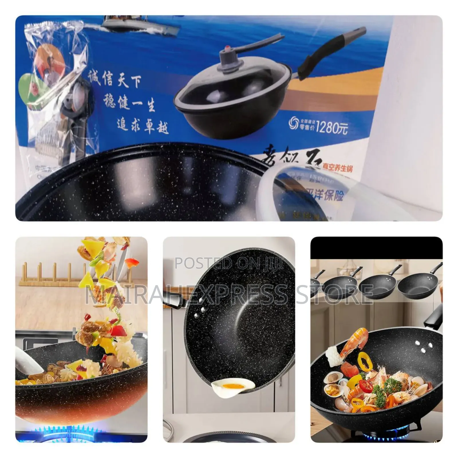 28cm Exclusive Ceramic Titanium Non-Stick Wok Fry Pan