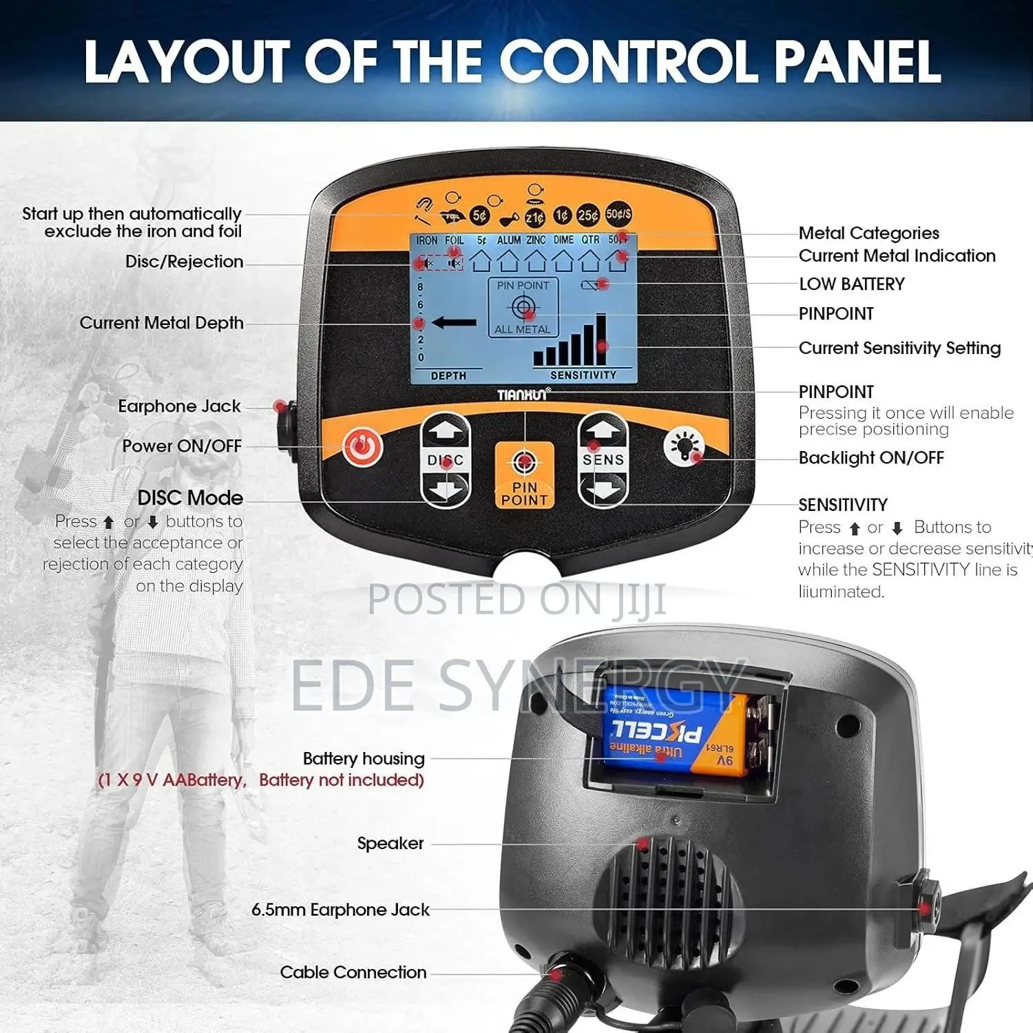 Professional Metal Detector With High Sensitivity