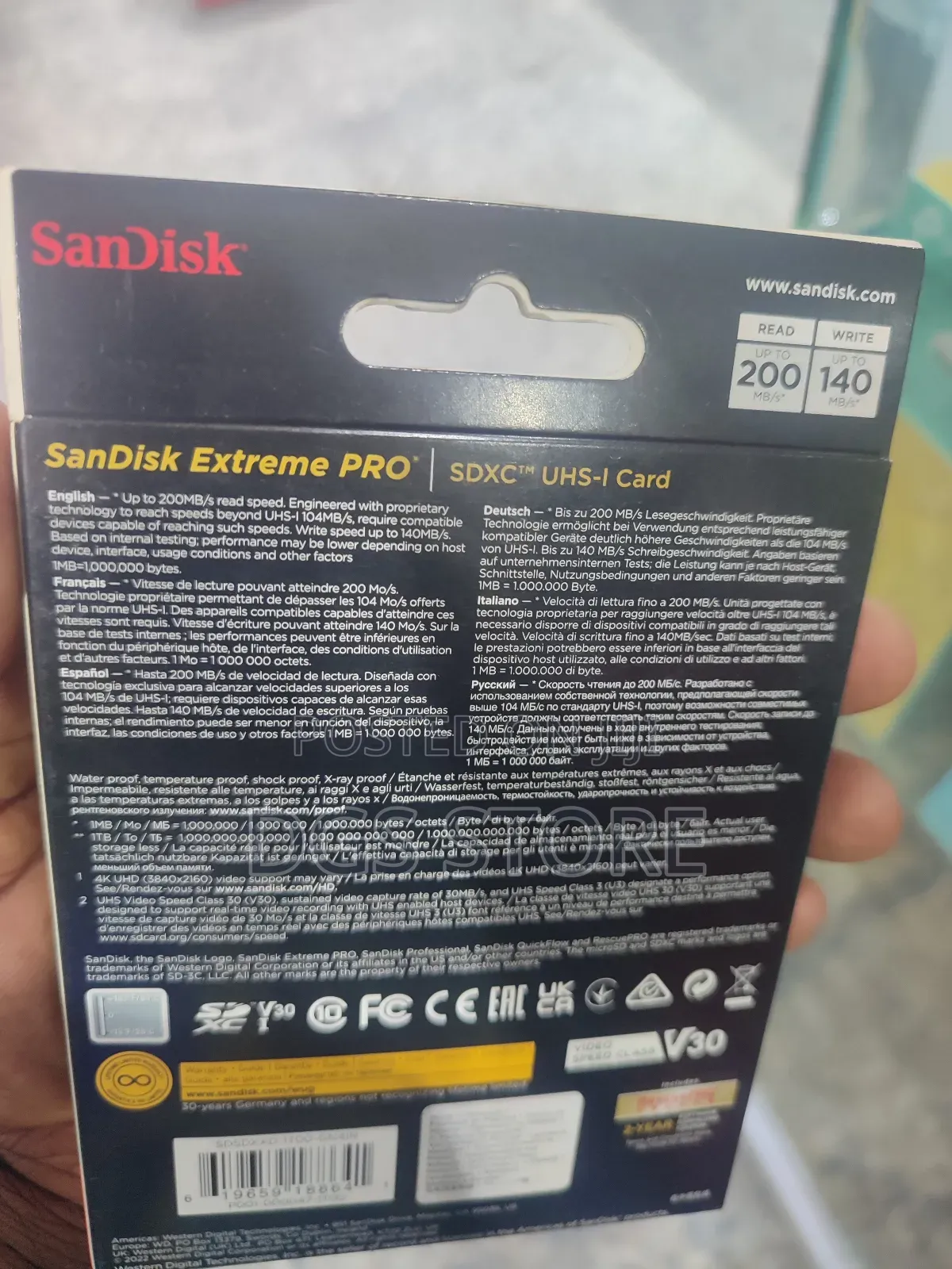 Sandisk Extreme Pro SDXC 1tb Sd Card Memory 200mbs