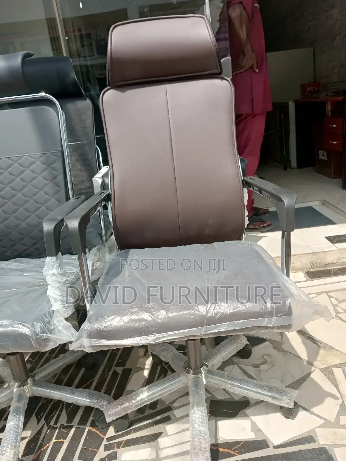 Leather Swivel Office Chair